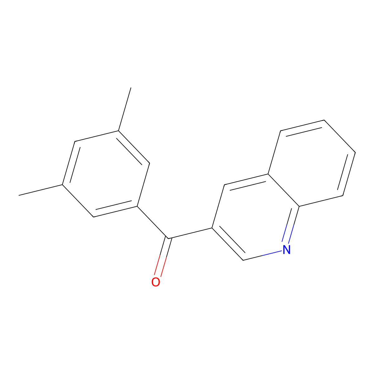 (3,5-Dimethylphenyl)(quinolin-3-yl)methanone molecular structure, CAS 1187169-98-7