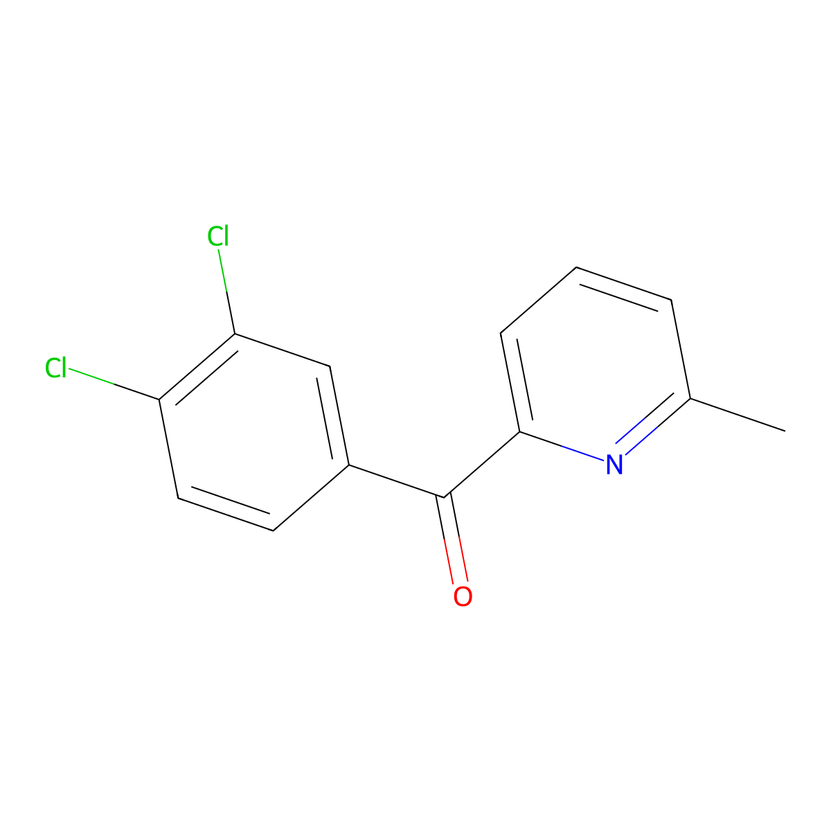 2-(3,4-Dichlorobenzoyl)-6-methylpyridine molecular structure, CAS 1187170-00-8