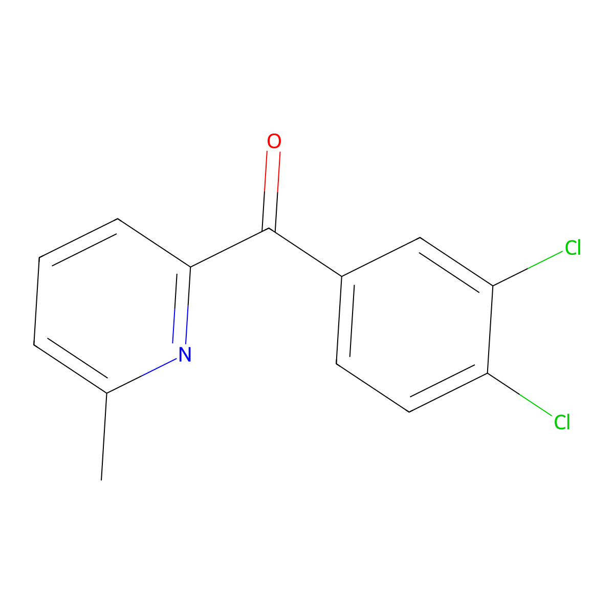2-(3,4-Dichlorobenzoyl)-6-methylpyridine molecular structure, CAS 1187170-00-8