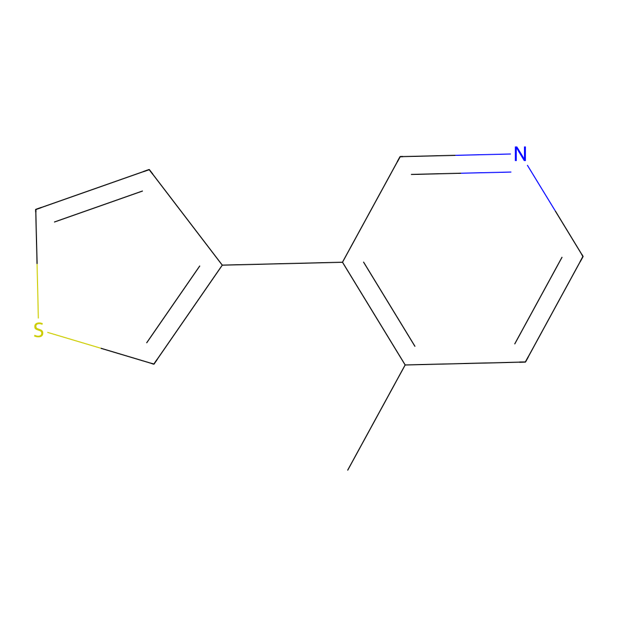 4-Methyl-3-(3-thienyl)pyridine molecular structure, CAS 1187170-05-3