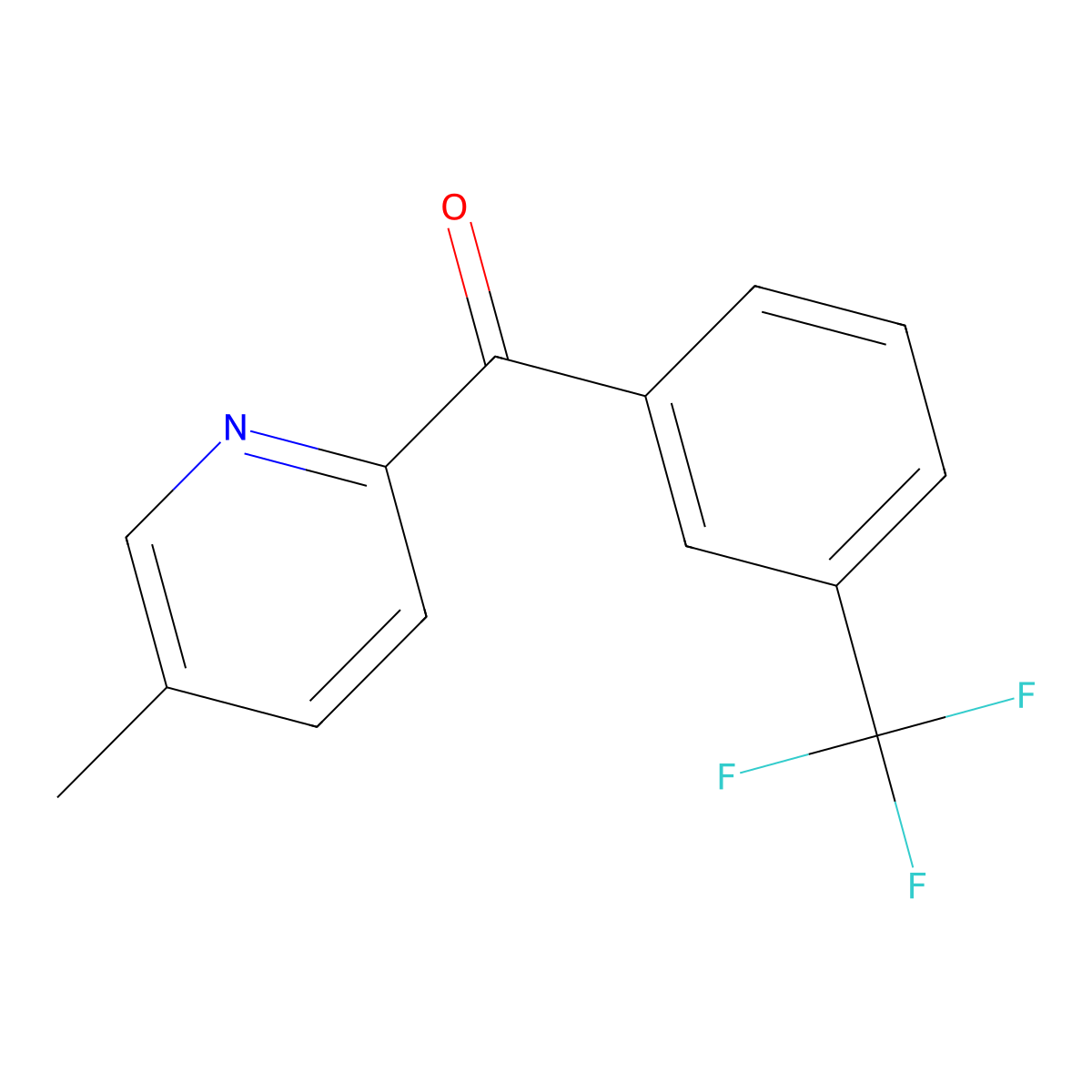 5-Methyl-2-(3-trifluoromethylbenzoyl)pyridine molecular structure, CAS 1187170-16-6