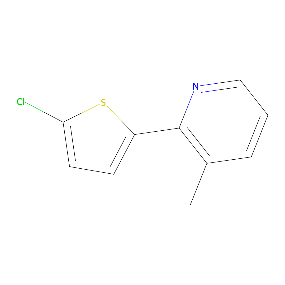 2-(5-Chloro-2-thienyl)-3-methylpyridine molecular structure, CAS 1187170-17-7