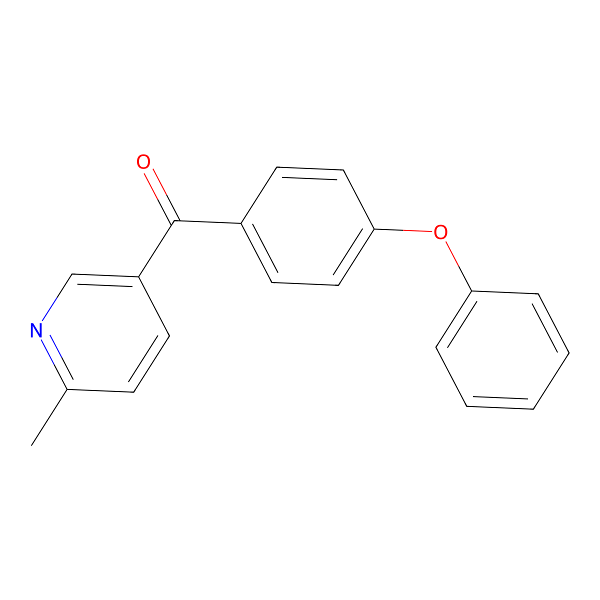 2-Methyl-5-(4-phenoxybenzoyl)pyridine molecular structure, CAS 1187170-18-8