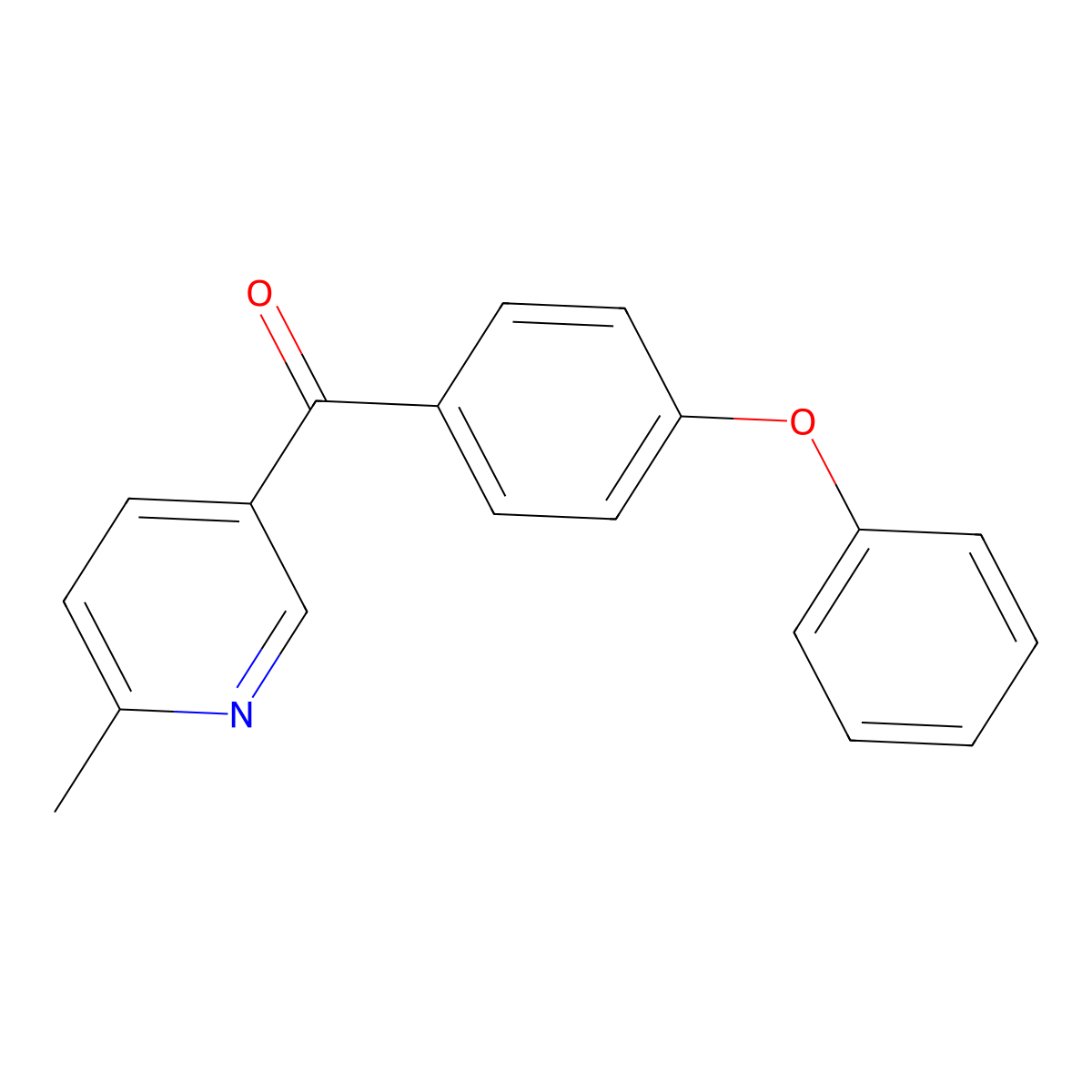2-Methyl-5-(4-phenoxybenzoyl)pyridine molecular structure, CAS 1187170-18-8