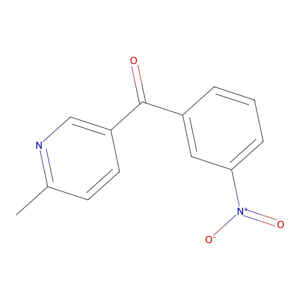 2-Methyl-5-(3-nitrobenzoyl)pyridine molecular structure, CAS 1187170-21-3