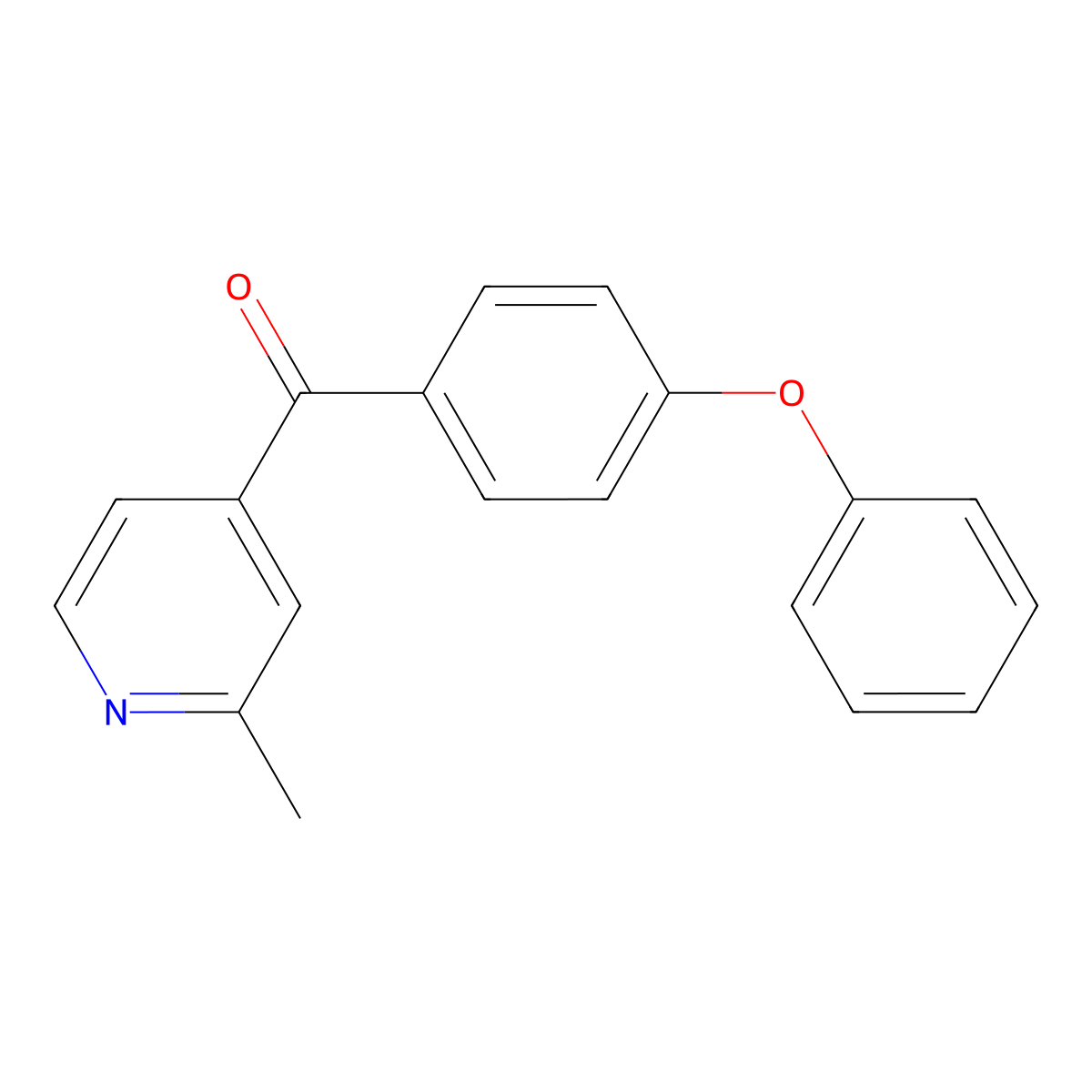 2-Methyl-4-(4-phenoxybenzoyl)pyridine molecular structure, CAS 1187170-29-1