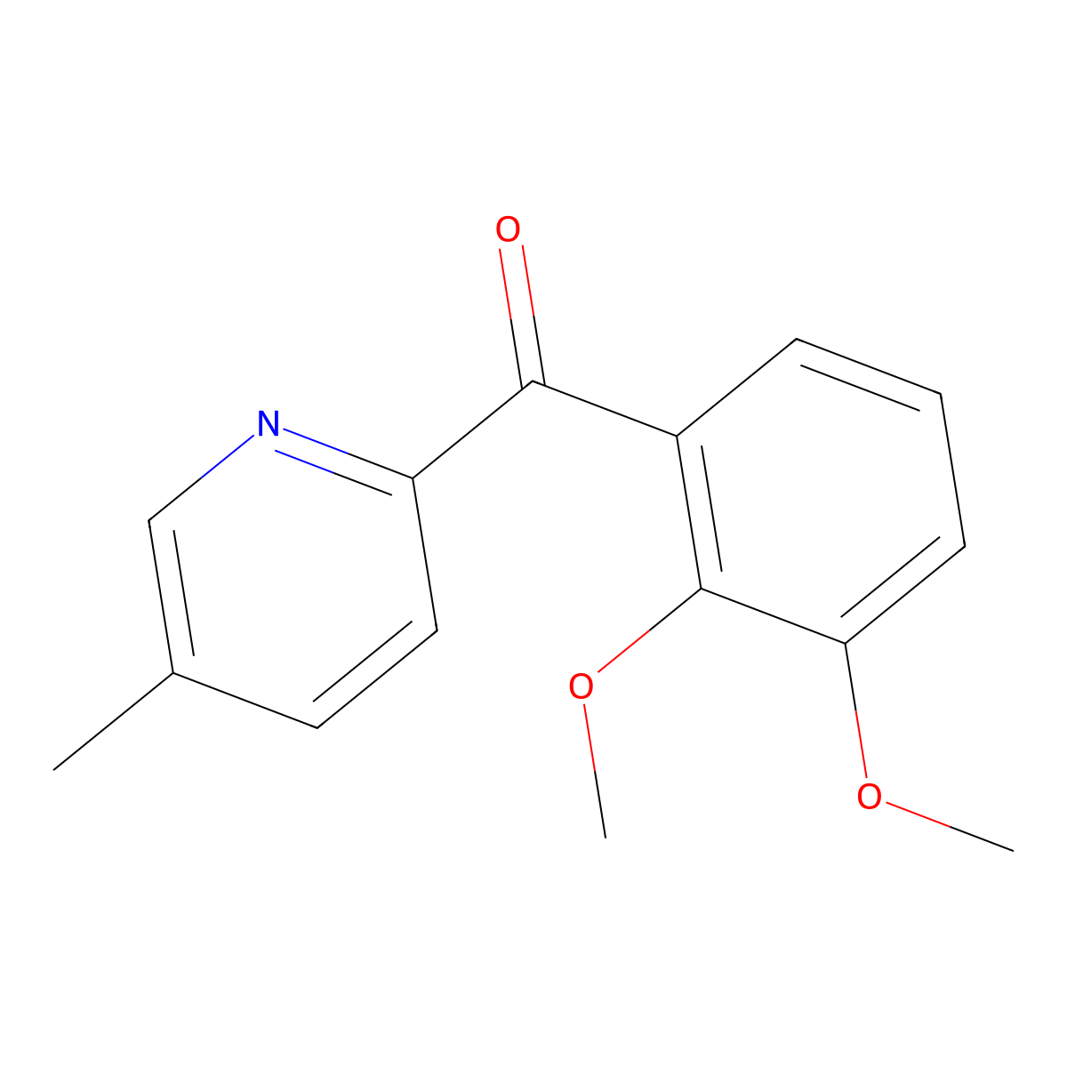 2-(2,3-Dimethoxybenzoyl)-5-methylpyridine molecular structure, CAS 1187170-30-4