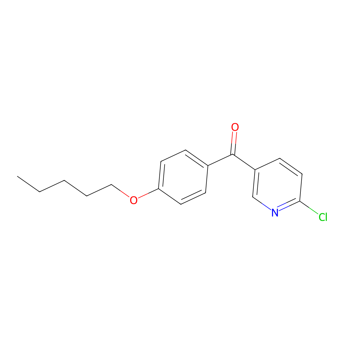 2-Chloro-5-(4-pentyloxybenzoyl)pyridine molecular structure, CAS 1187170-34-8