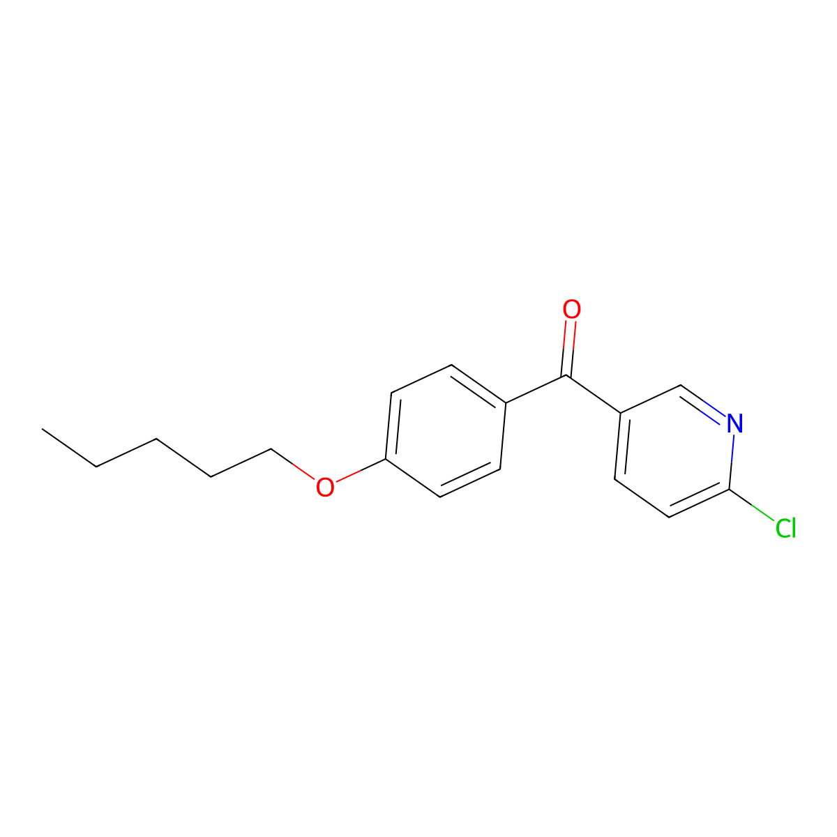 2-Chloro-5-(4-pentyloxybenzoyl)pyridine molecular structure, CAS 1187170-34-8