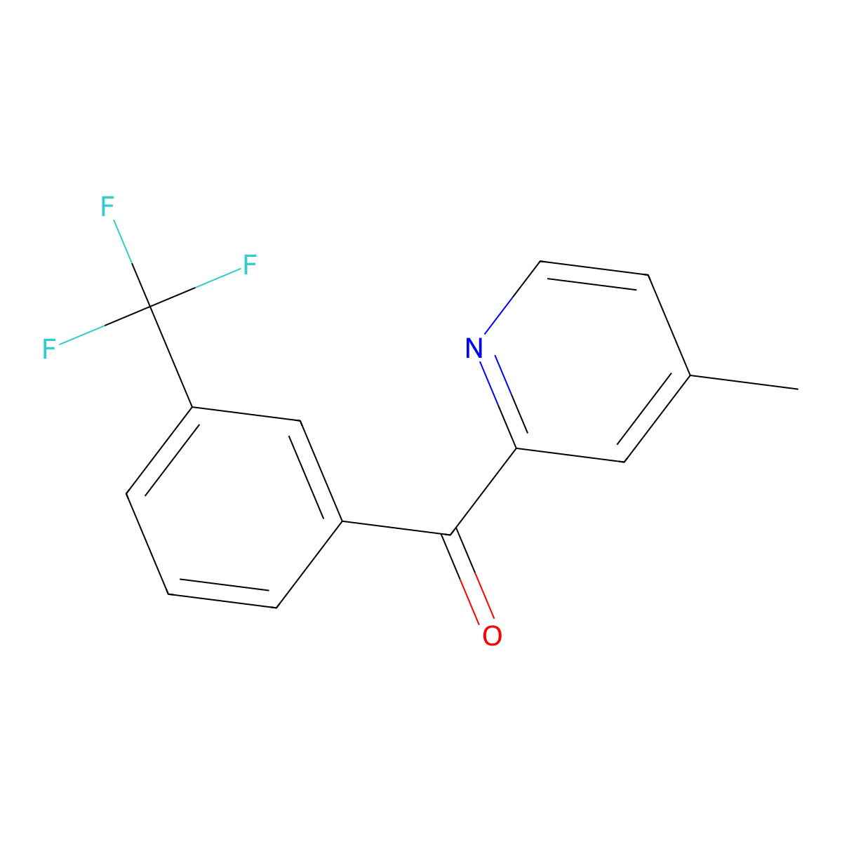 4-Methyl-2-(3-trifluoromethylbenzoyl)pyridine molecular structure, CAS 1187170-35-9
