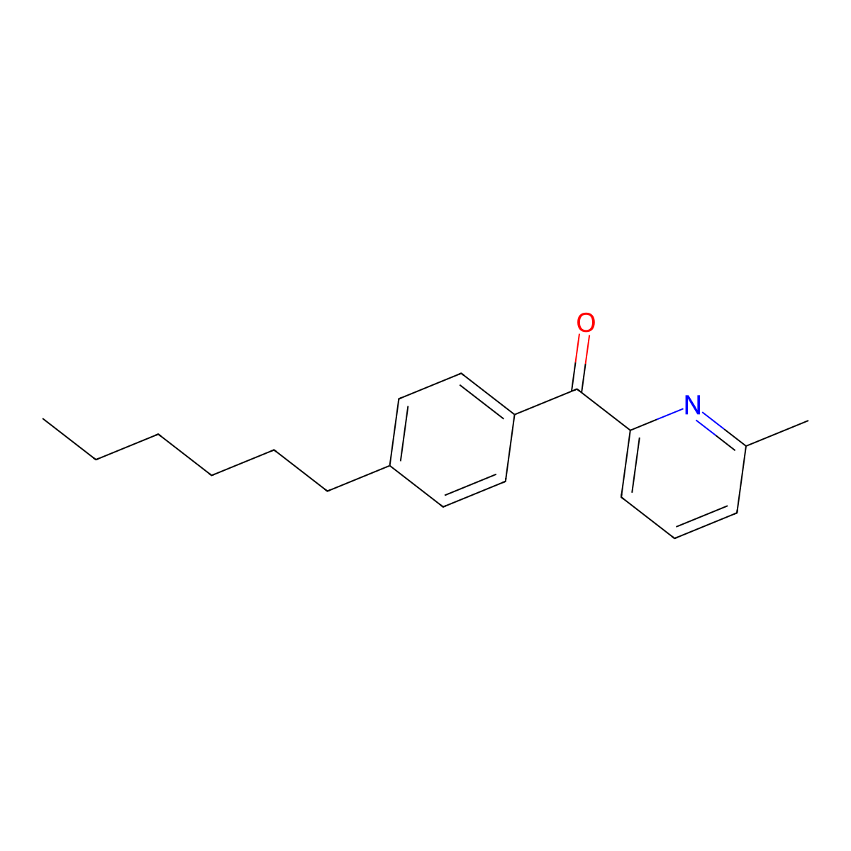 2-(4-Hexylbenzoyl)-6-methylpyridine molecular structure, CAS 1187170-40-6