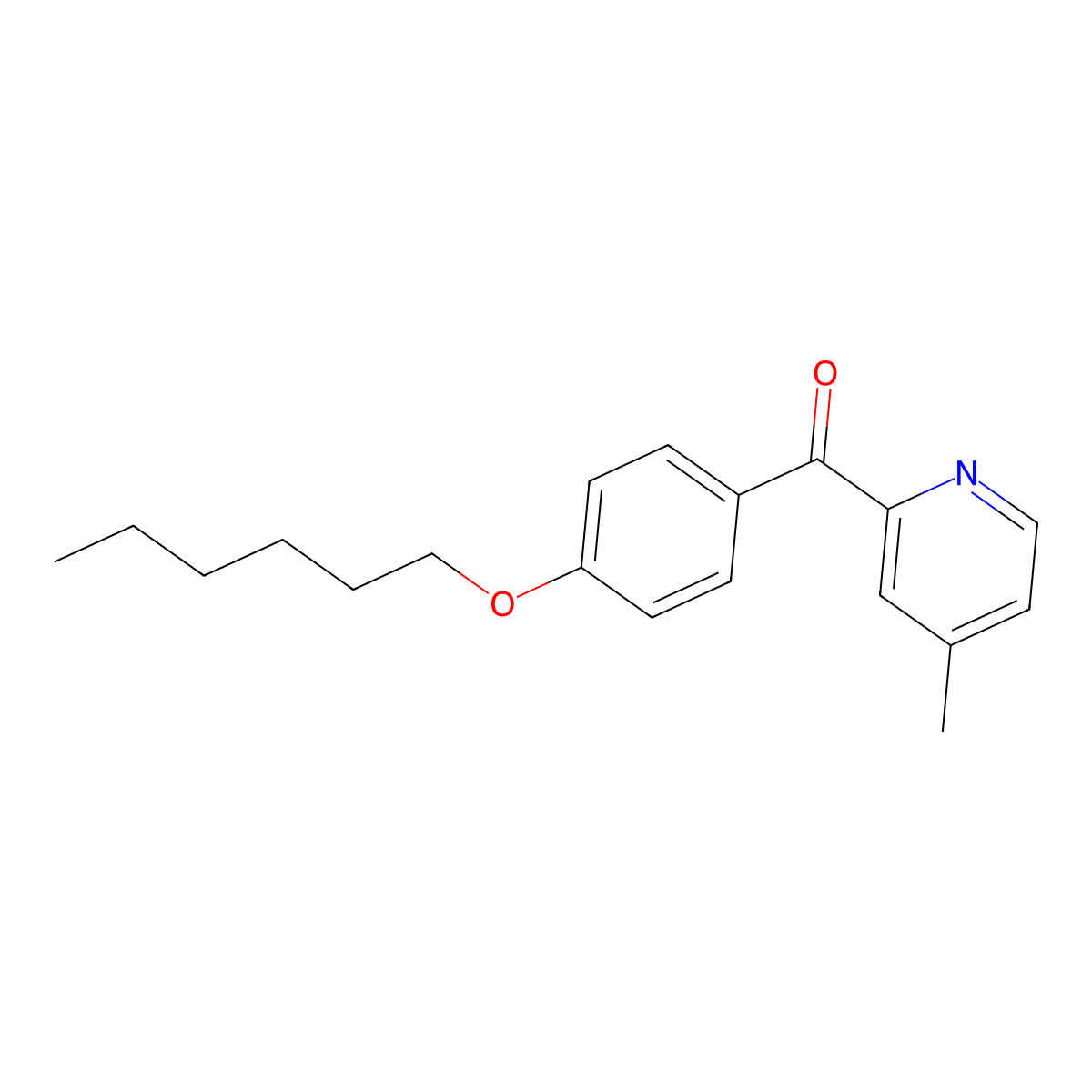 2-(4-Hexyloxybenzoyl)-4-methylpyridine molecular structure, CAS 1187170-41-7