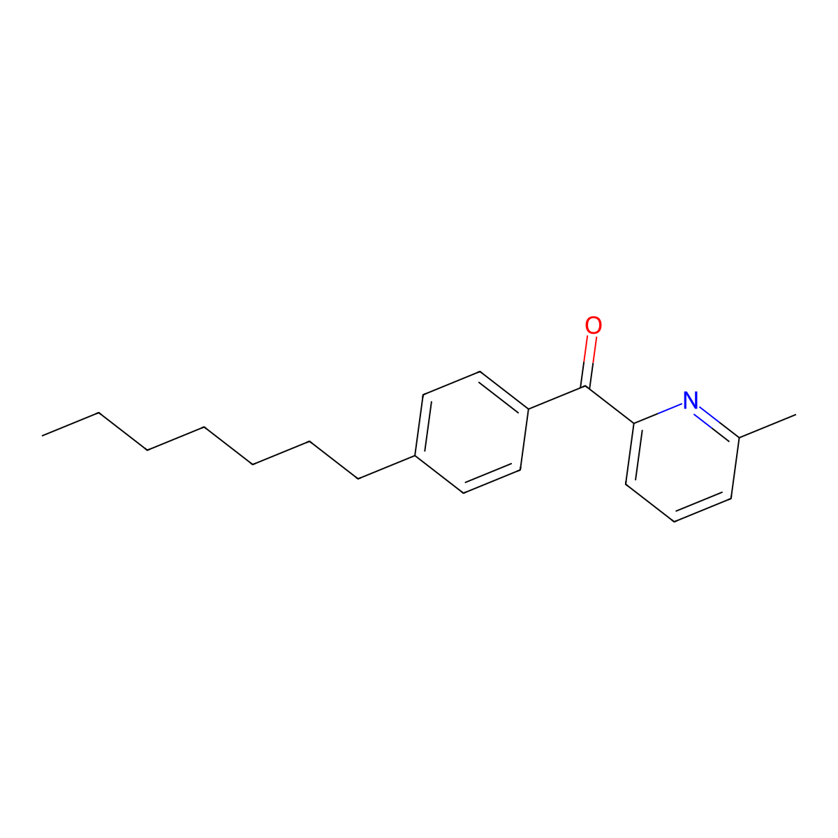 2-(4-Heptylbenzoyl)-6-methylpyridine molecular structure, CAS 1187170-42-8