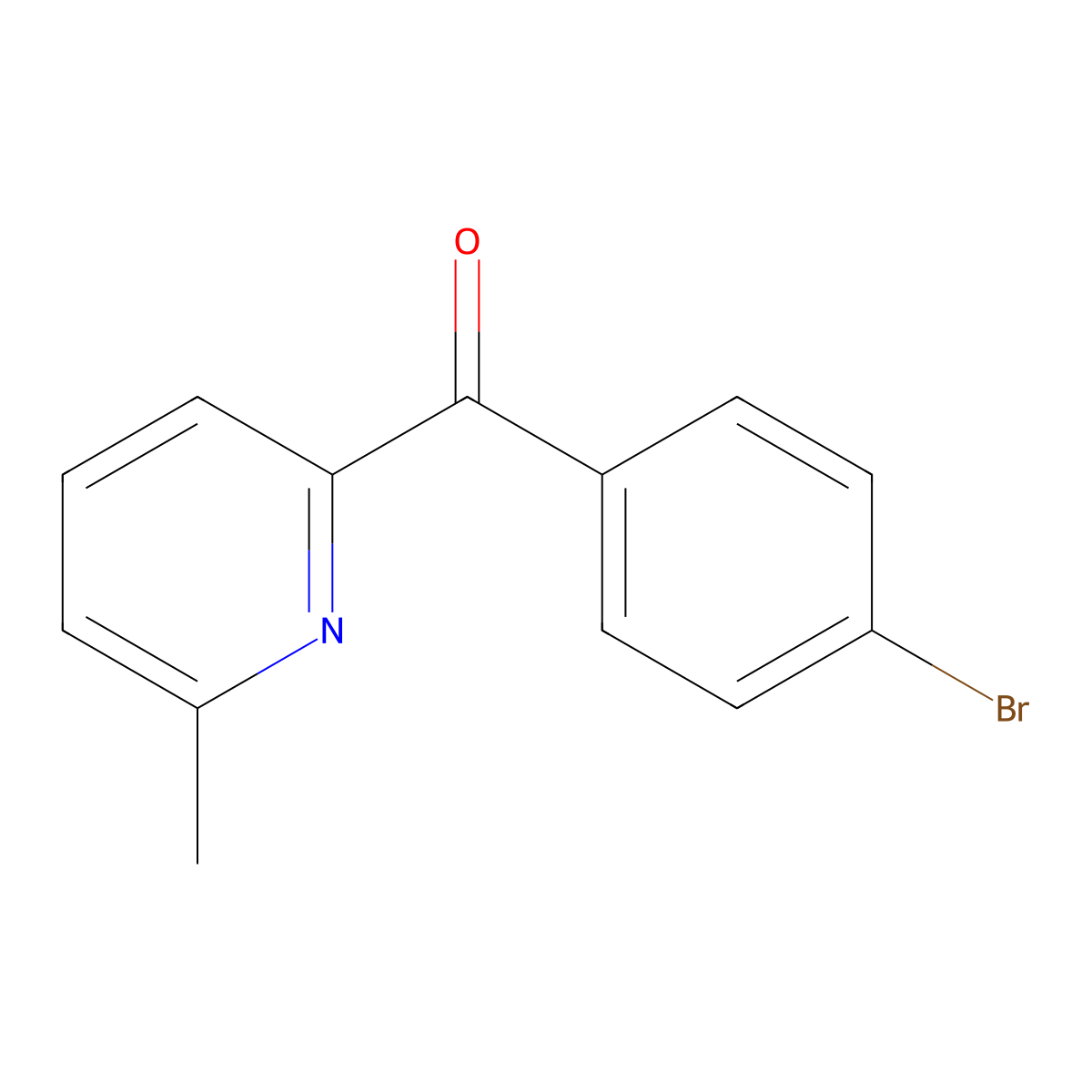 2-(4-Bromobenzoyl)-6-methylpyridine molecular structure, CAS 1187170-43-9