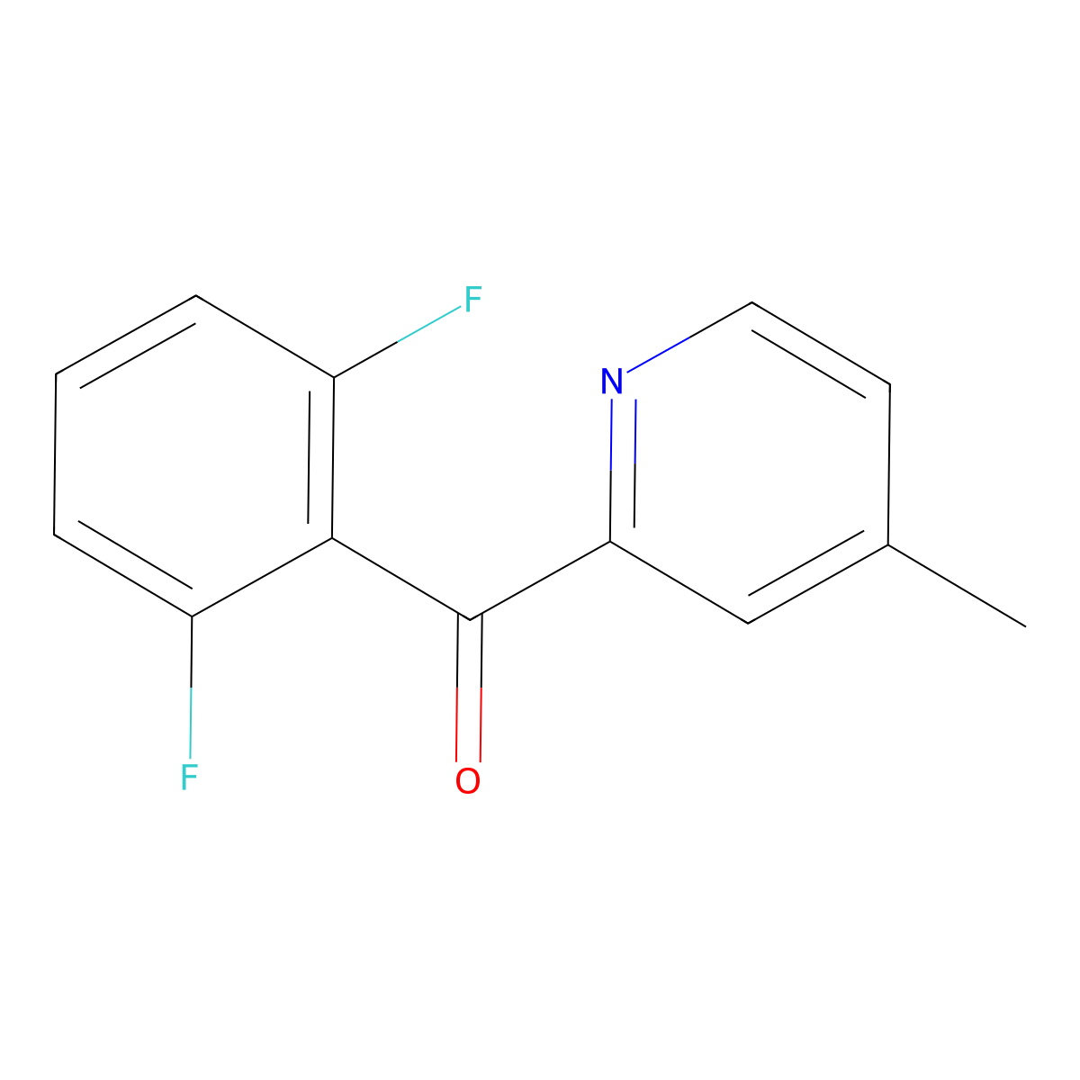 2-(2,6-Difluorobenzoyl)-4-methylpyridine molecular structure, CAS 1187170-46-2