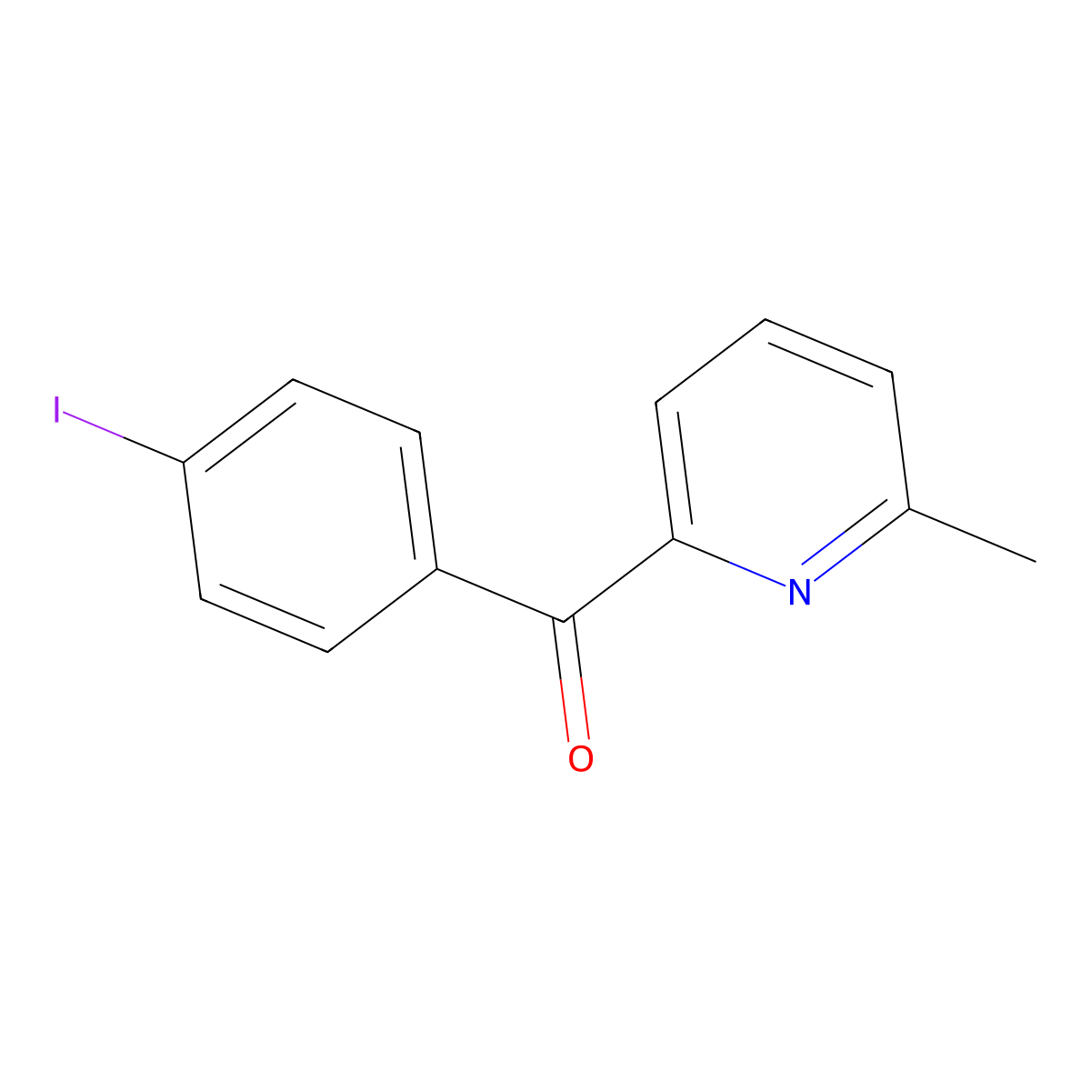 2-(4-Iodobenzoyl)-6-methylpyridine molecular structure, CAS 1187170-49-5