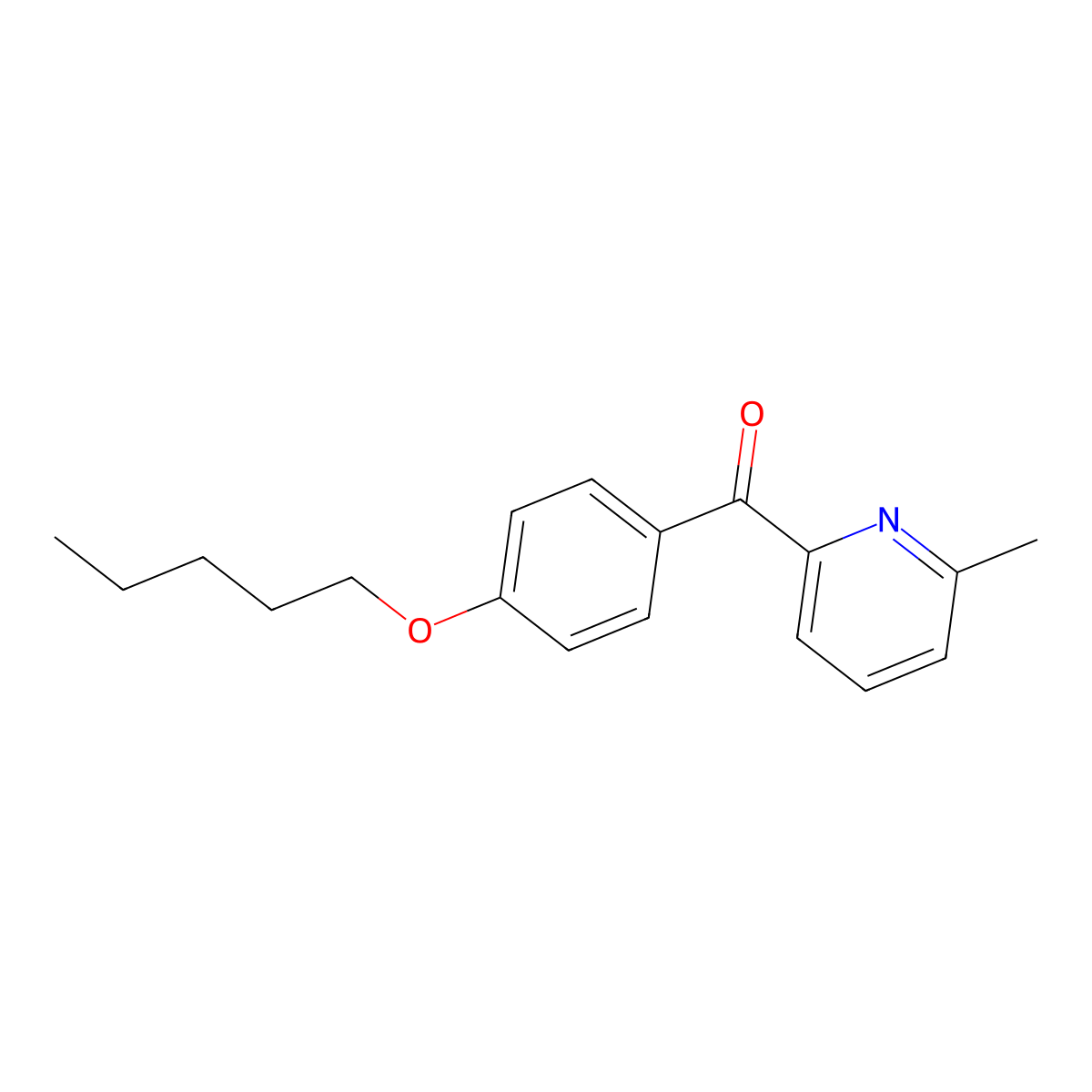 6-Methyl-2-(4-pentyloxybenzoyl)pyridine molecular structure, CAS 1187170-50-8