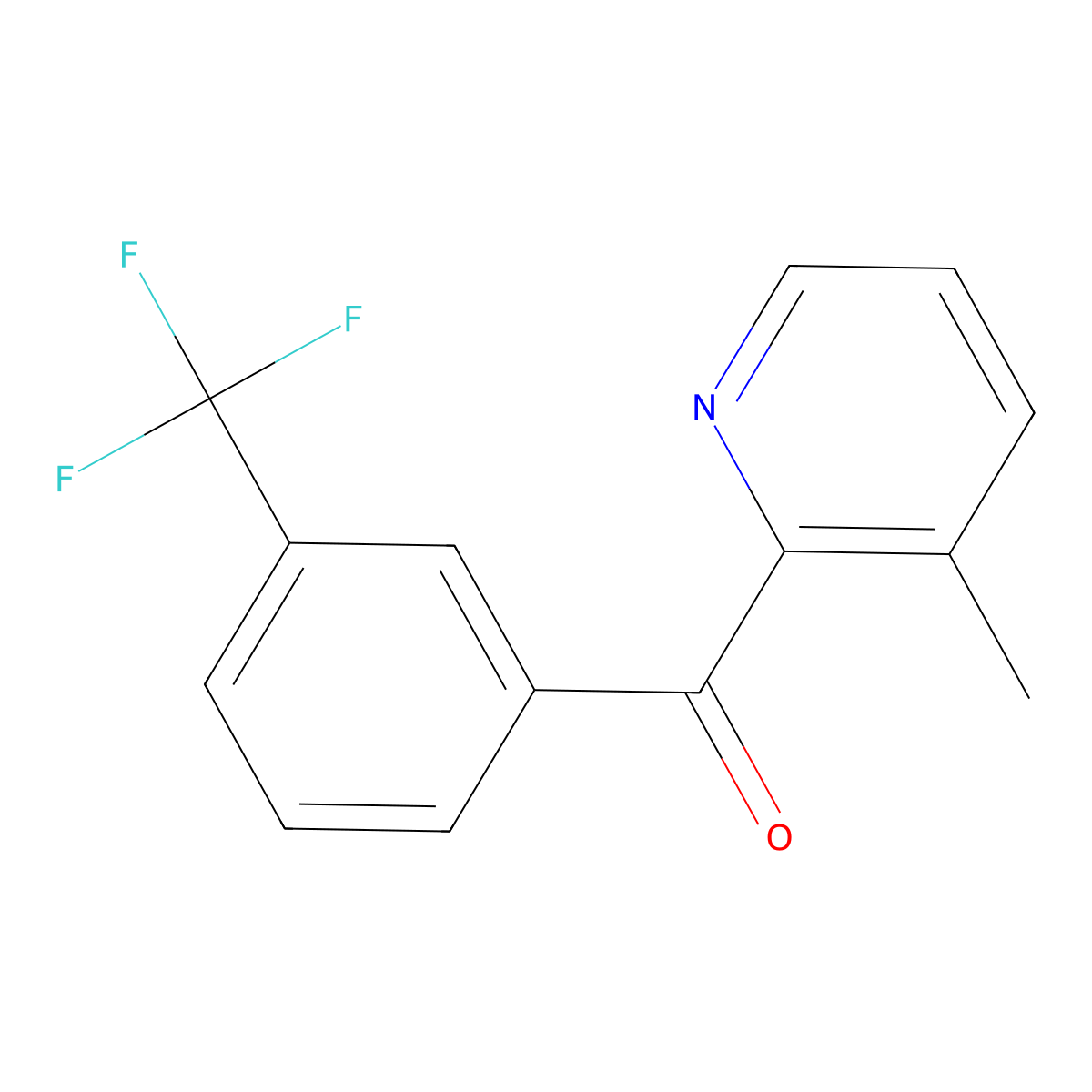 3-Methyl-2-(3-trifluoromethylbenzoyl)pyridine molecular structure, CAS 1187170-51-9