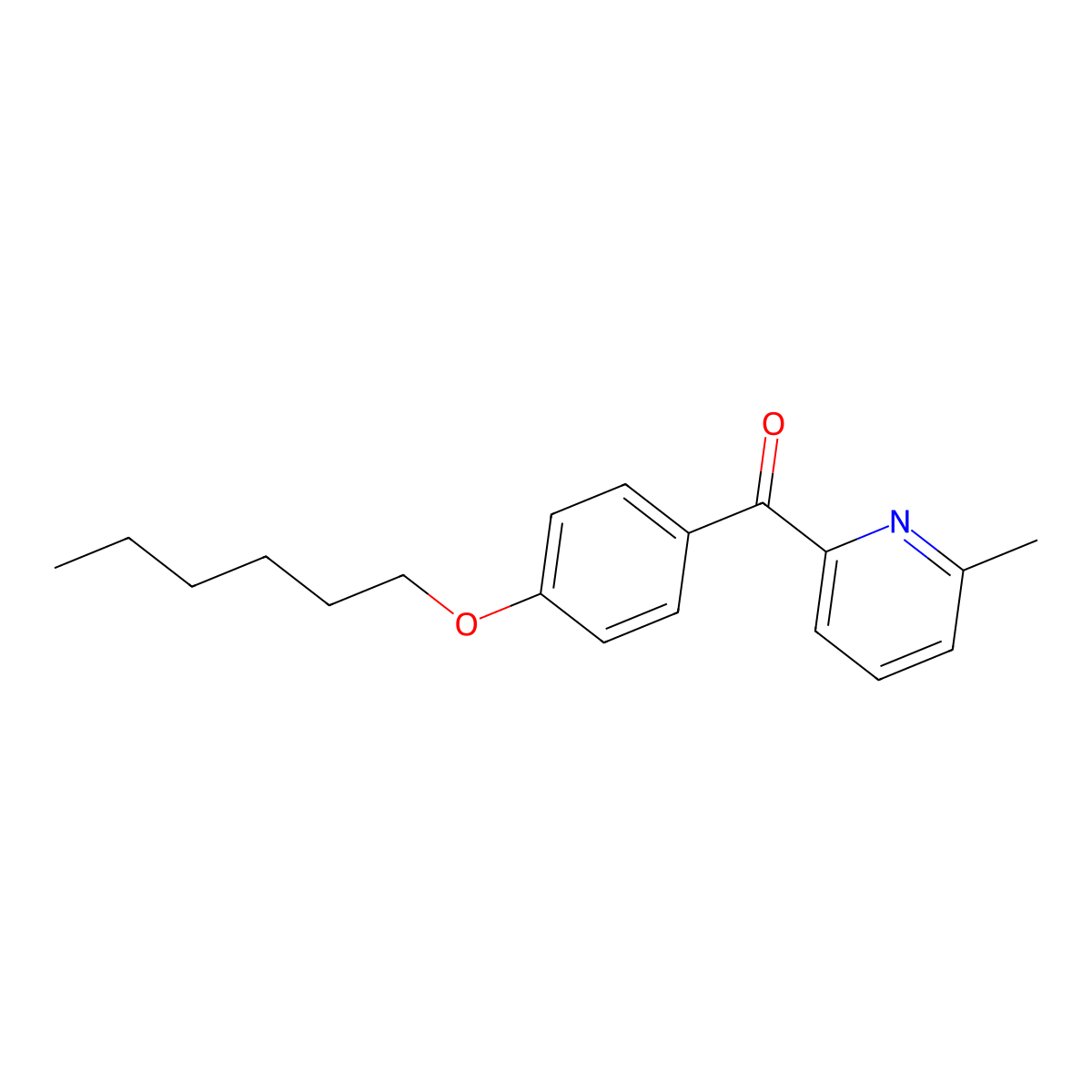 2-(4-Hexyloxybenzoyl)-6-methylpyridine molecular structure, CAS 1187170-53-1