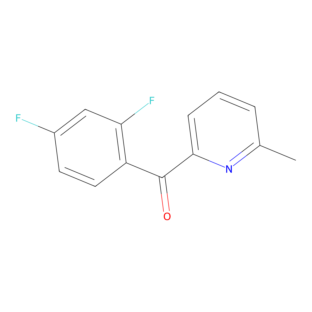 2-(2,4-Difluorobenzoyl)-6-methylpyridine molecular structure, CAS 1187170-55-3