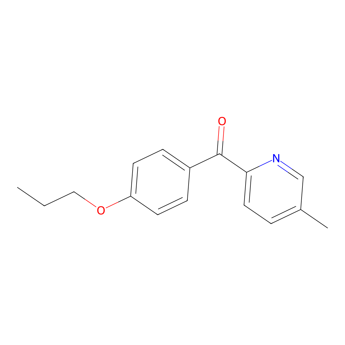 5-Methyl-2-(4-propoxybenzoyl)pyridine molecular structure, CAS 1187170-56-4