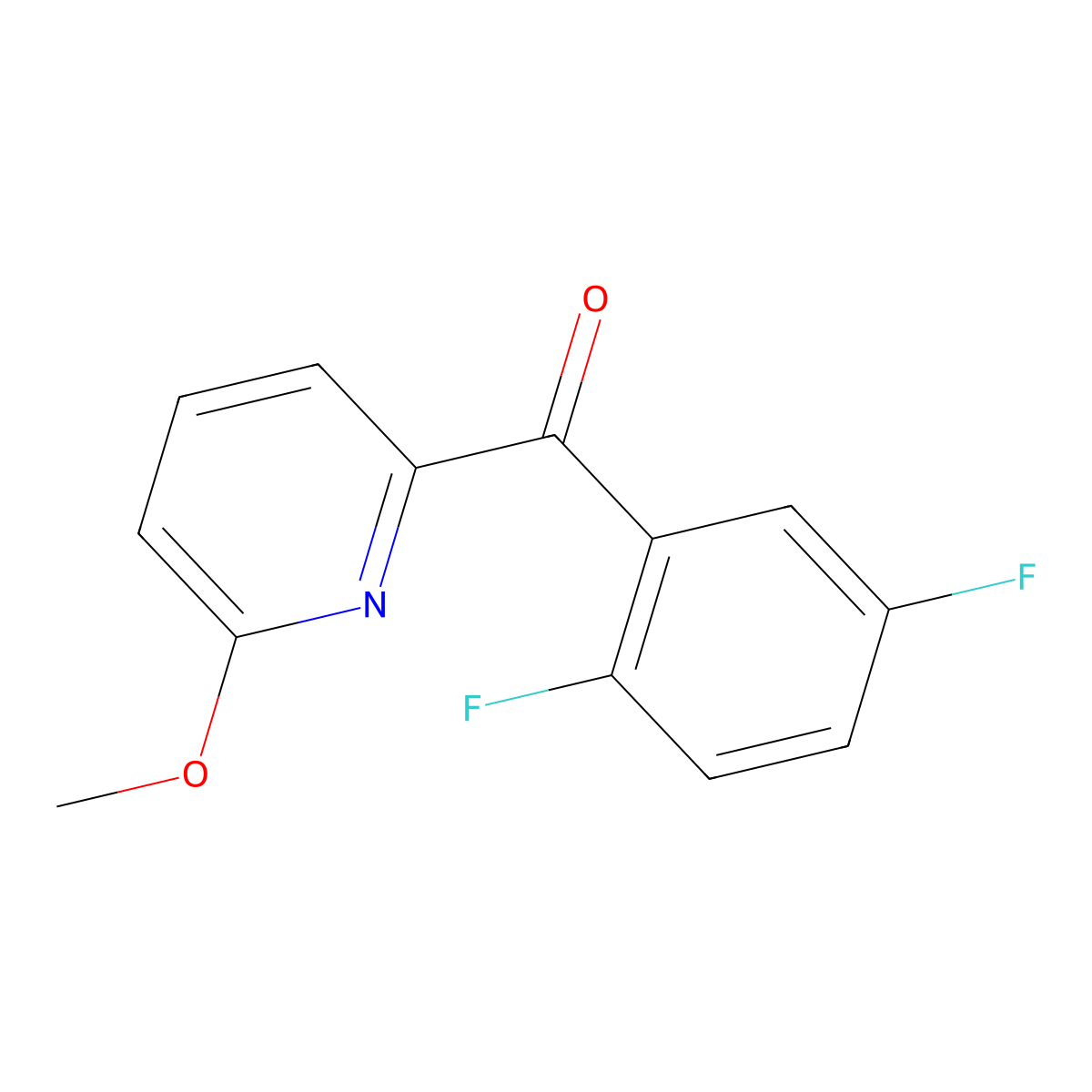 2-(2,5-Difluorobenzoyl)-6-methoxypyridine molecular structure, CAS 1187170-59-7