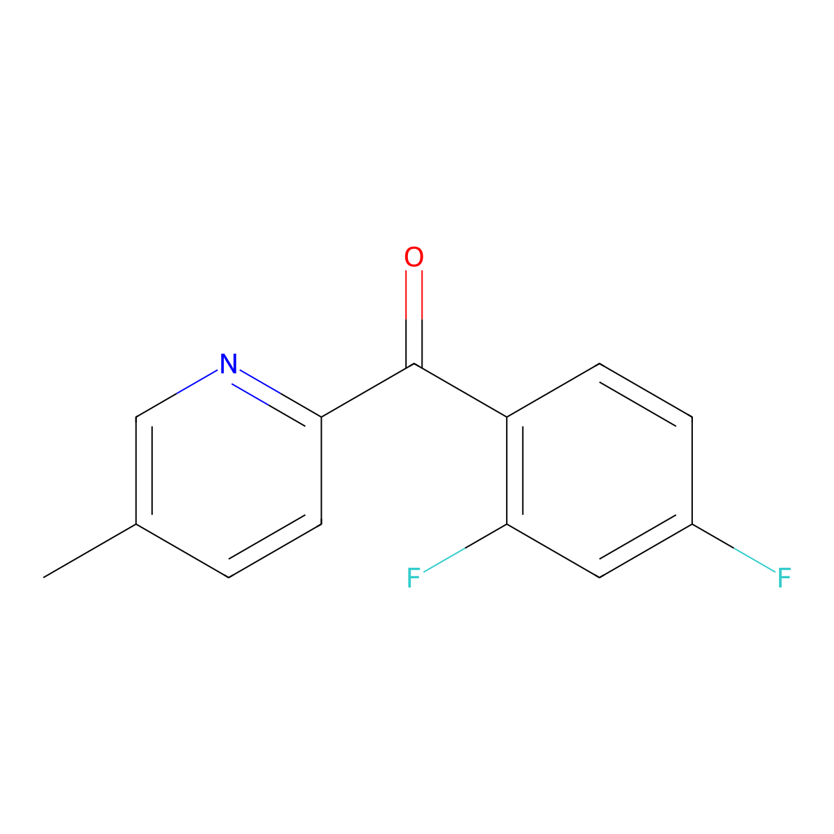 2-(2,4-Difluorobenzoyl)-5-methylpyridine molecular structure, CAS 1187170-63-3