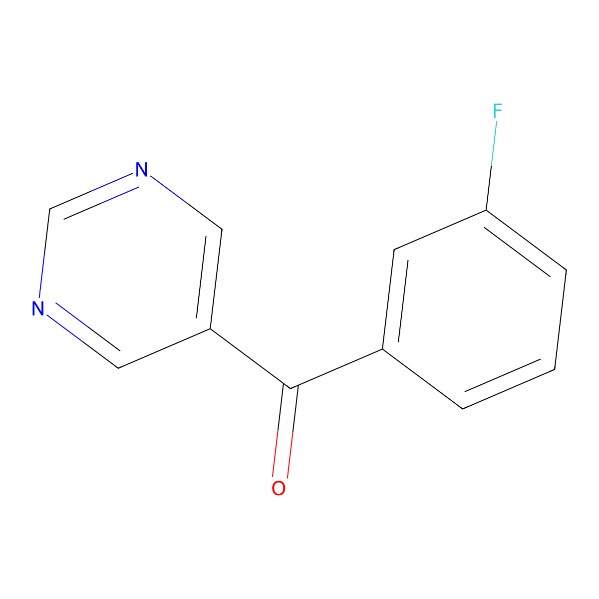 (3-Fluorophenyl)-5-pyrimidinylmethanone molecular structure, CAS 1187170-65-5