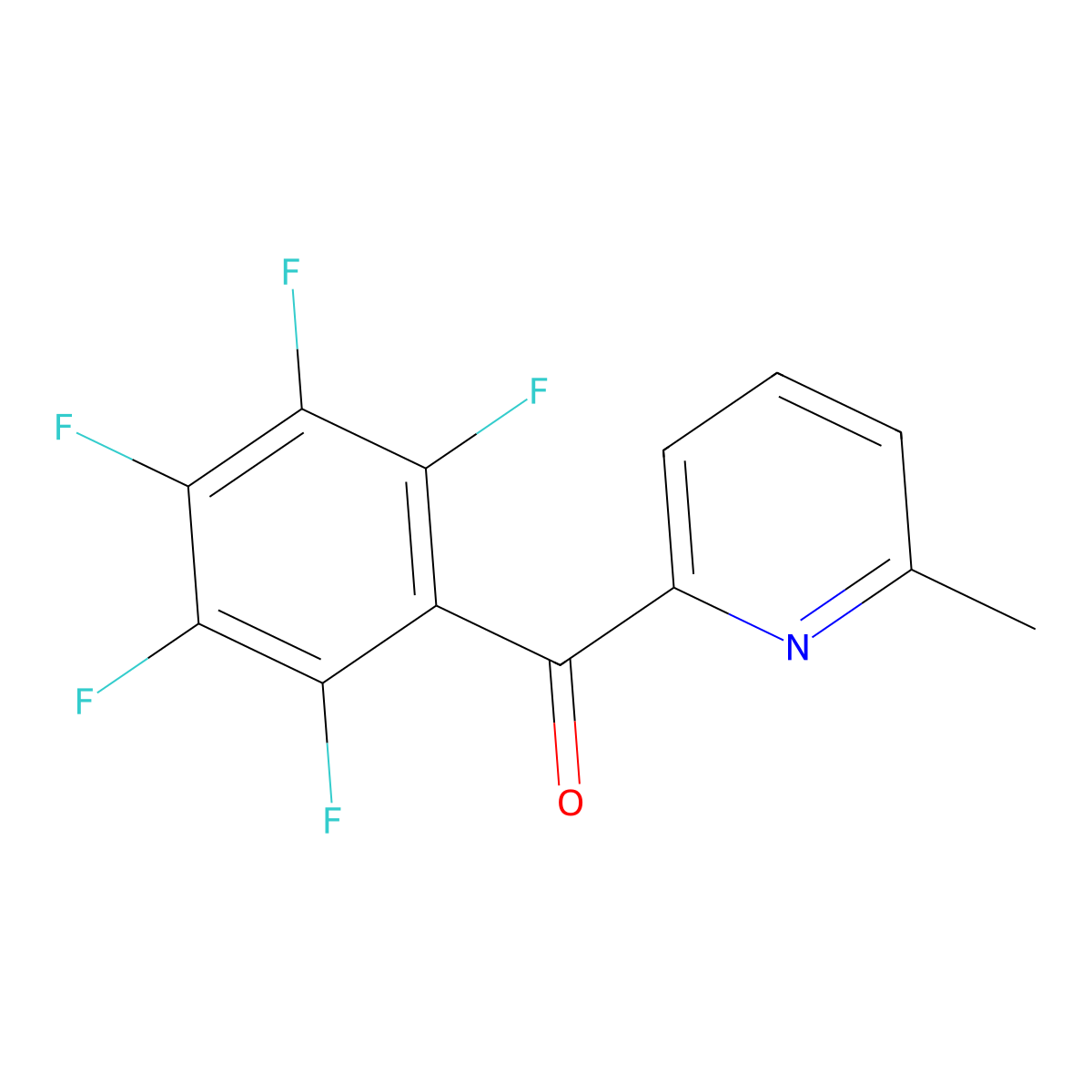 6-Methyl-2-(pentafluorobenzoyl)pyridine molecular structure, CAS 1187170-66-6