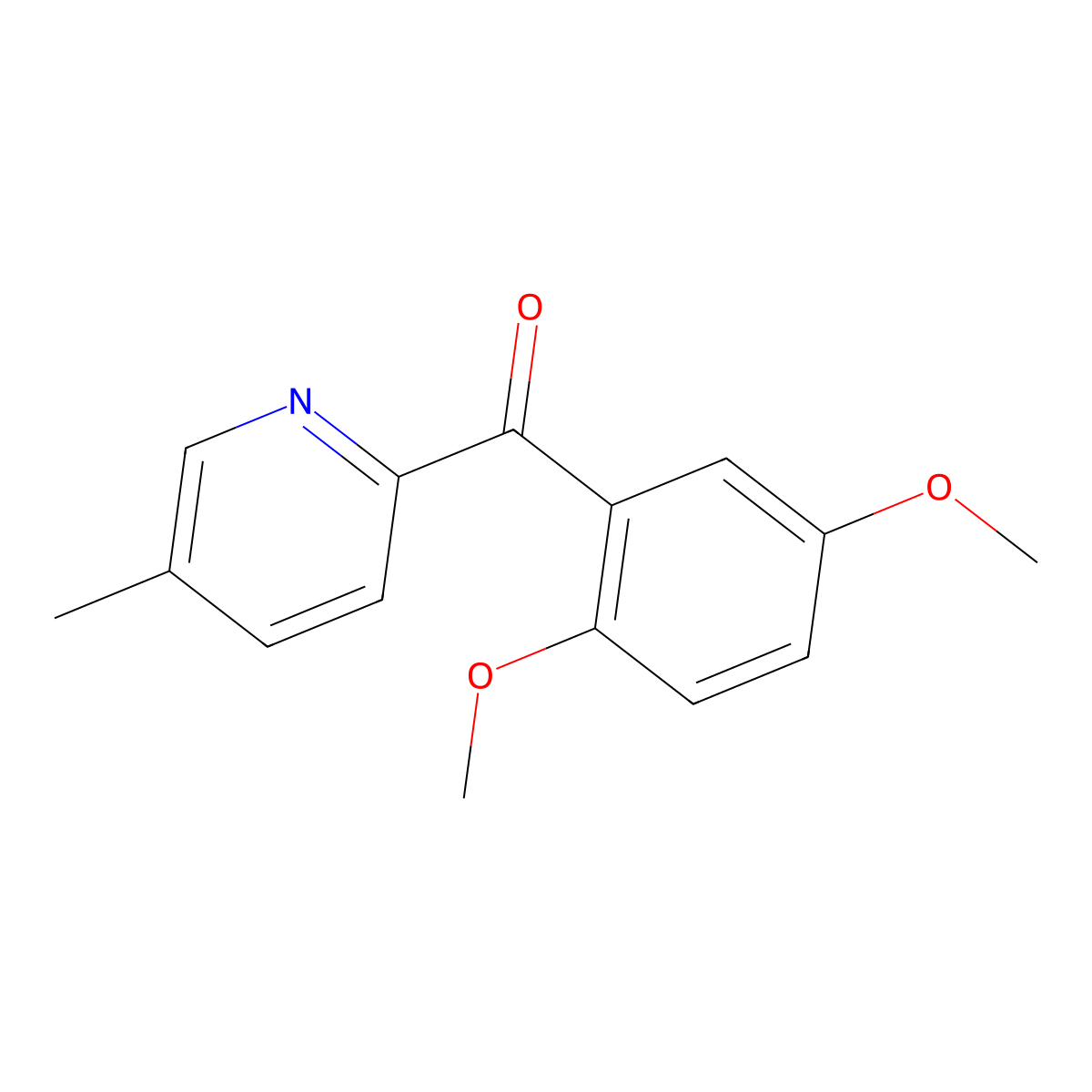 2-(2,5-Dimethoxybenzoyl)-5-methylpyridine molecular structure, CAS 1187170-68-8