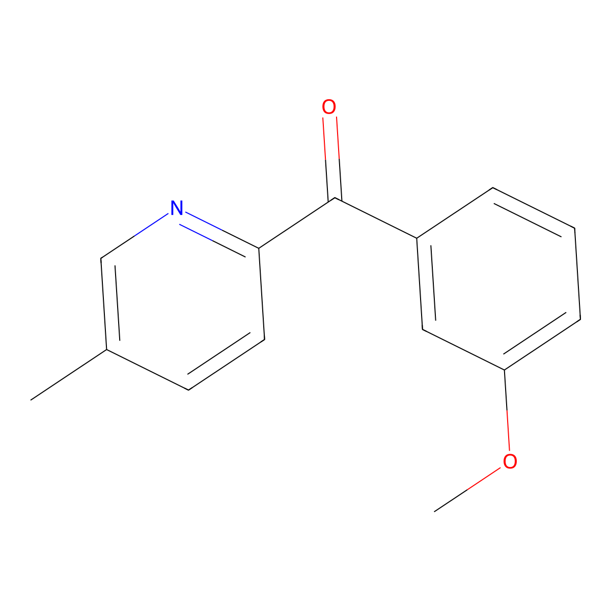 2-(3-Methoxybenzoyl)-5-methylpyridine molecular structure, CAS 1187170-69-9