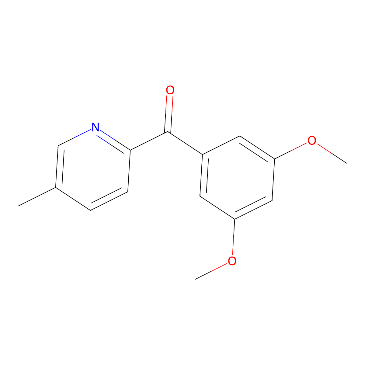 2-(3,5-Dimethoxybenzoyl)-5-methylpyridine molecular structure, CAS 1187170-71-3