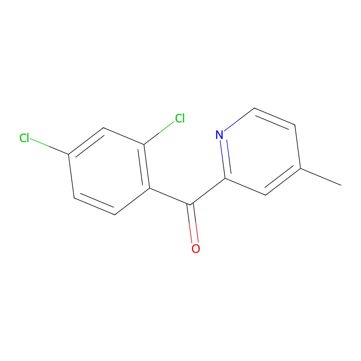 2-(2,4-Dichlorobenzoyl)-4-methylpyridine molecular structure, CAS 1187170-79-1