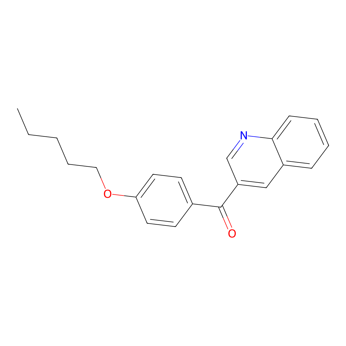 3-(4-Pentyloxybenzoyl)quinoline molecular structure, CAS 1187170-86-0
