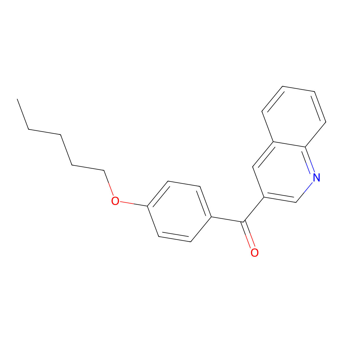 3-(4-Pentyloxybenzoyl)quinoline molecular structure, CAS 1187170-86-0