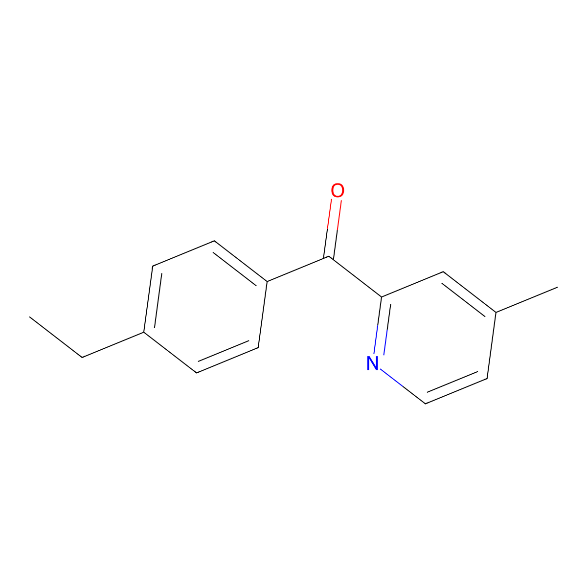 2-(4-Ethylbenzoyl)-4-methylpyridine molecular structure, CAS 1187170-90-6