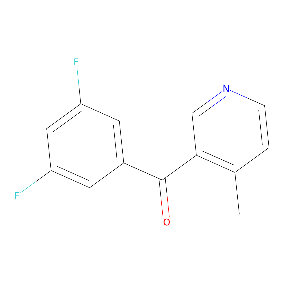 3-(3,5-Difluorobenzoyl)-4-methylpyridine molecular structure, CAS 1187170-91-7