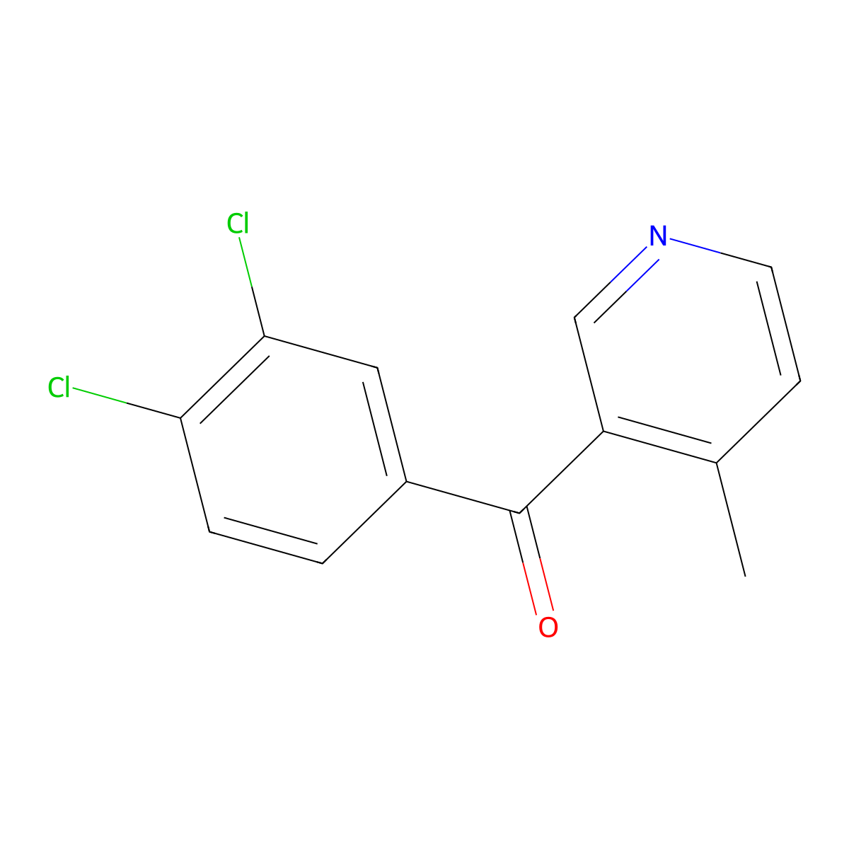 3-(3,4-Dichlorobenzoyl)-4-methylpyridine molecular structure, CAS 1187170-94-0
