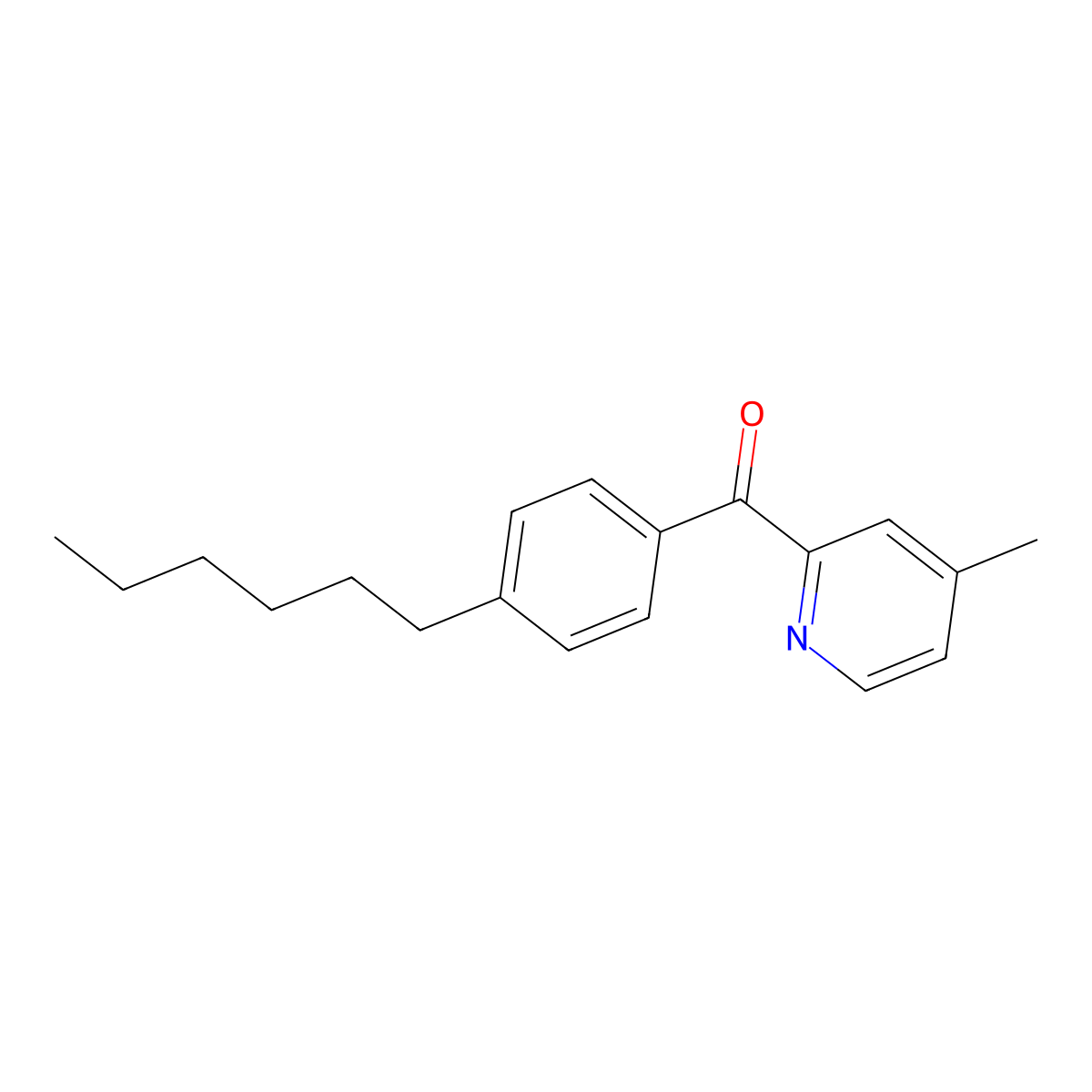 2-(4-Hexylbenzoyl)-4-methylpyridine molecular structure, CAS 1187170-96-2