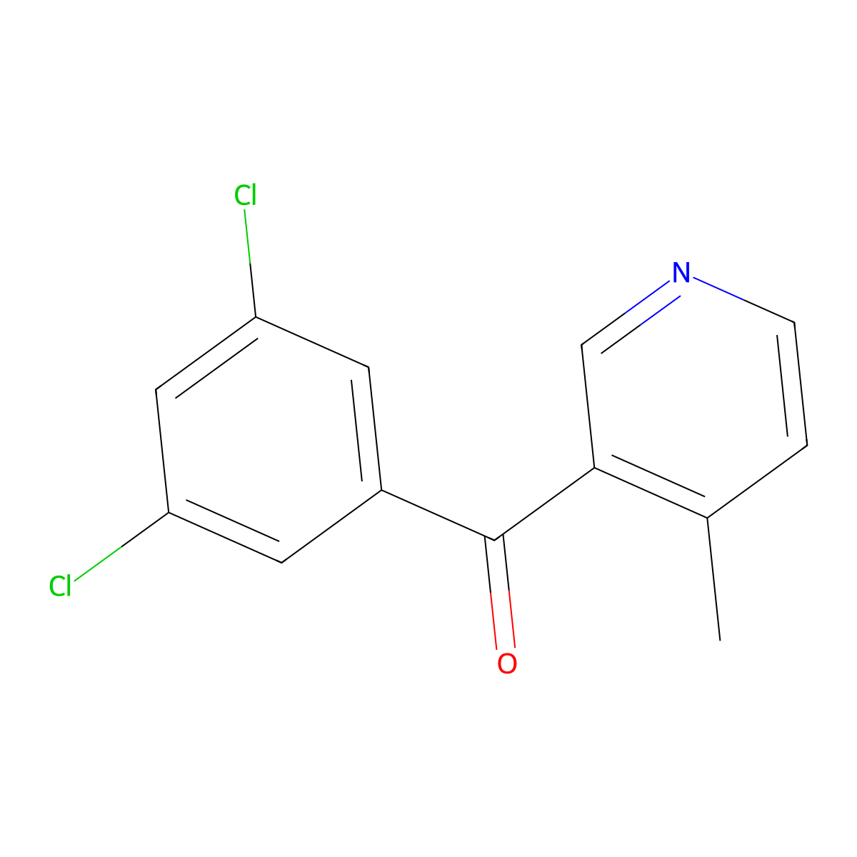 3-(3,5-Dichlorobenzoyl)-4-methylpyridine molecular structure, CAS 1187170-97-3