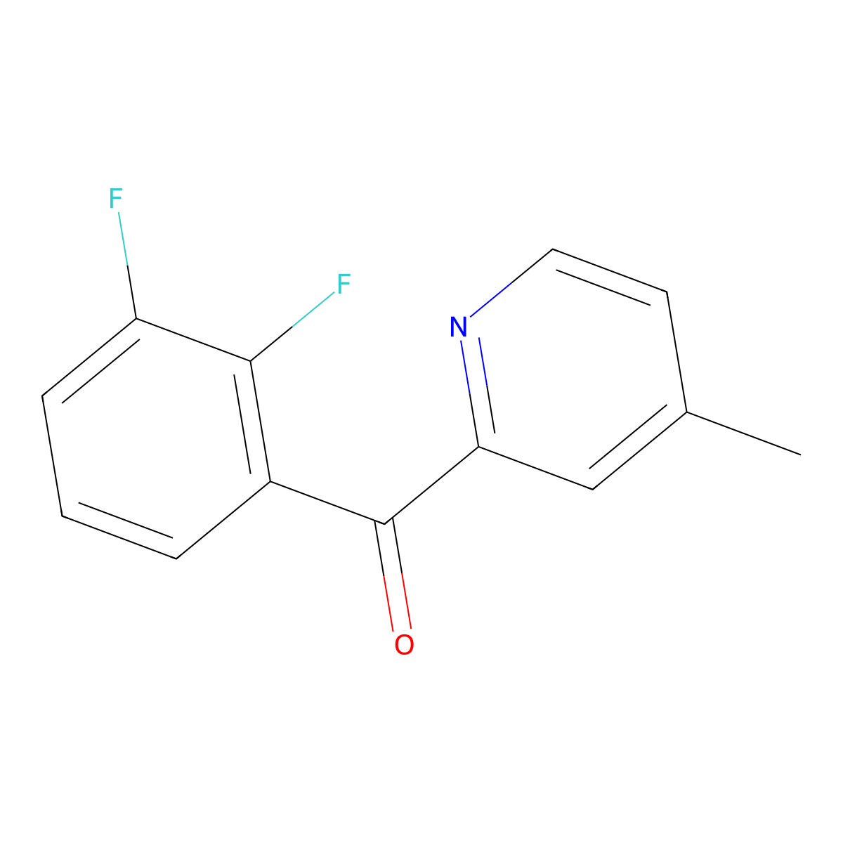 2-(2,3-Difluorobenzoyl)-4-methylpyridine molecular structure, CAS 1187170-98-4