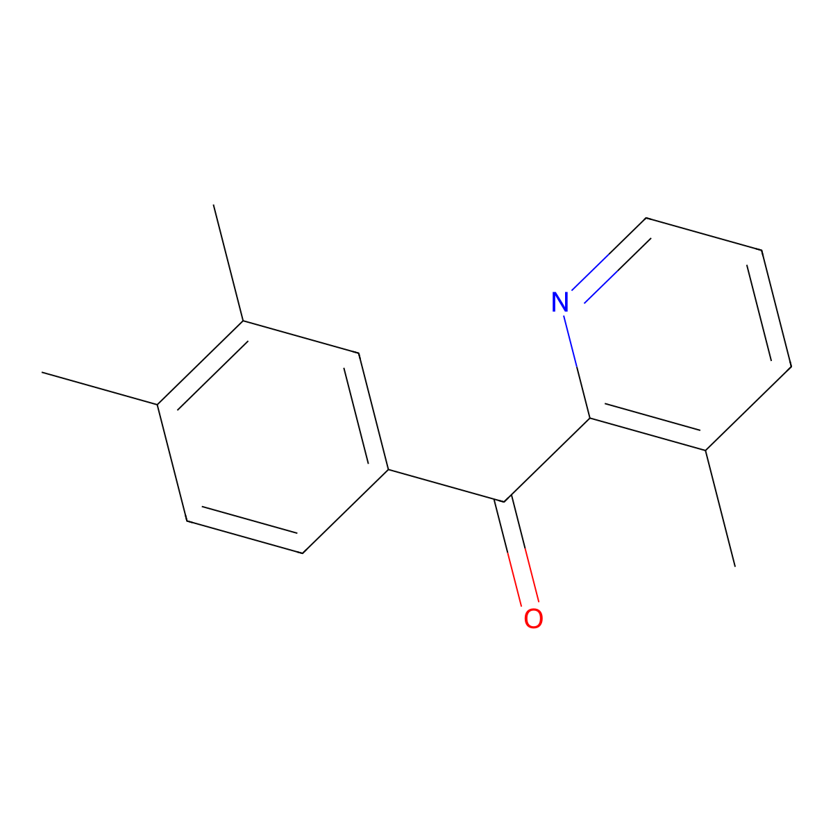 2-(3,4-Dimethylbenzoyl)-3-methylpyridine molecular structure, CAS 1187170-99-5