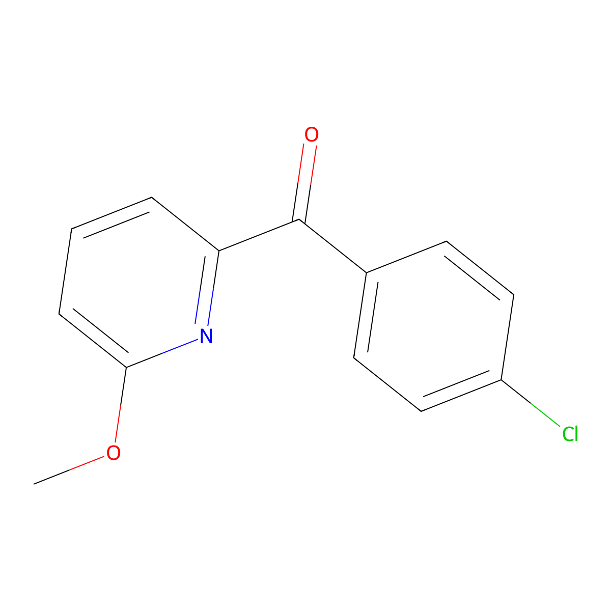2-(4-Chlorobenzoyl)-6-methoxypyridine molecular structure, CAS 1187171-01-2