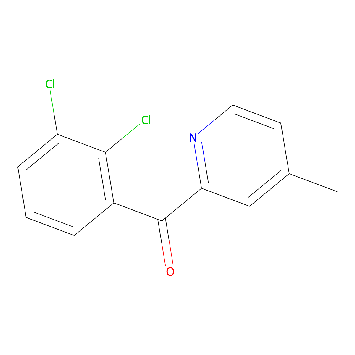2-(2,3-Dichlorobenzoyl)-4-methylpyridine molecular structure, CAS 1187171-02-3