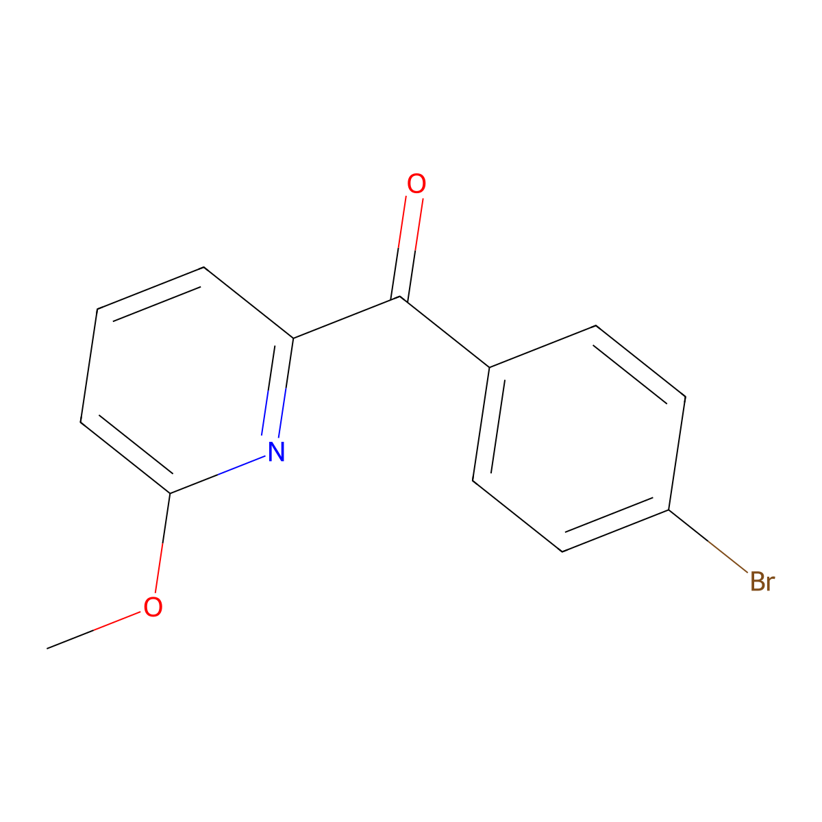 2-(4-Bromobenzoyl)-6-methoxypyridine molecular structure, CAS 1187171-03-4