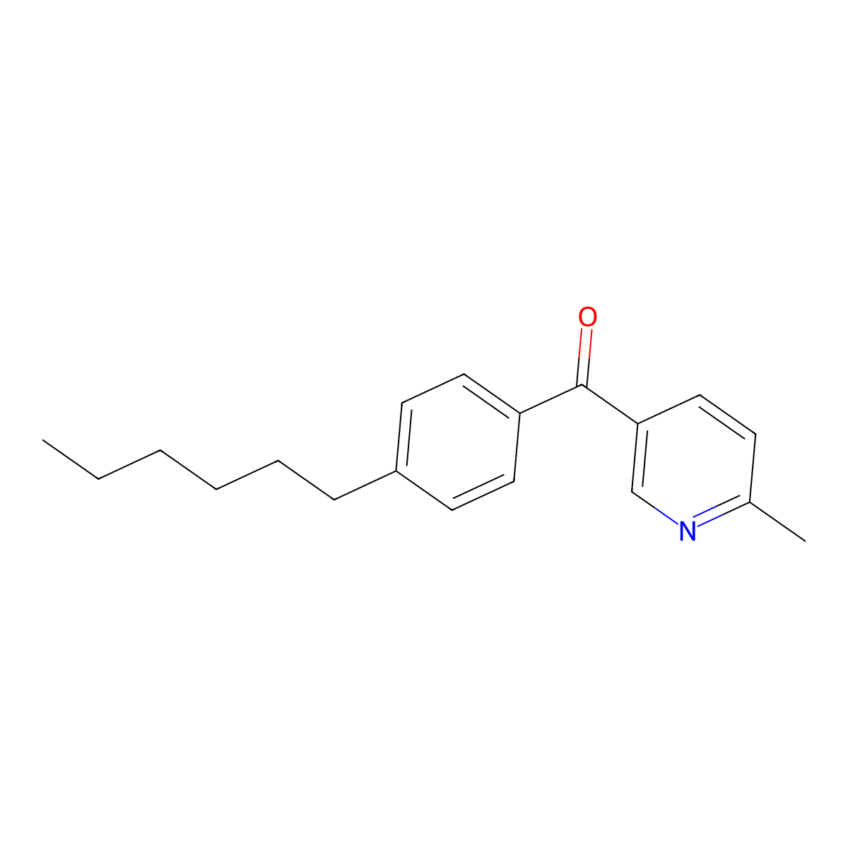 5-(4-Hexylbenzoyl)-2-methylpyridine molecular structure, CAS 1187171-04-5