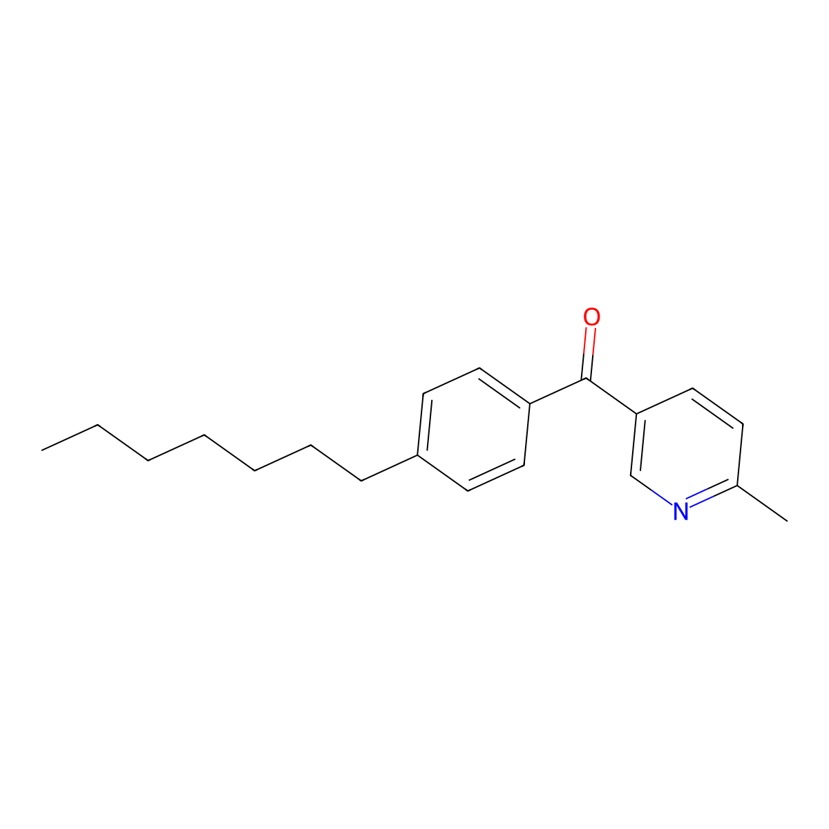 5-(4-Heptylbenzoyl)-2-methylpyridine molecular structure, CAS 1187171-07-8