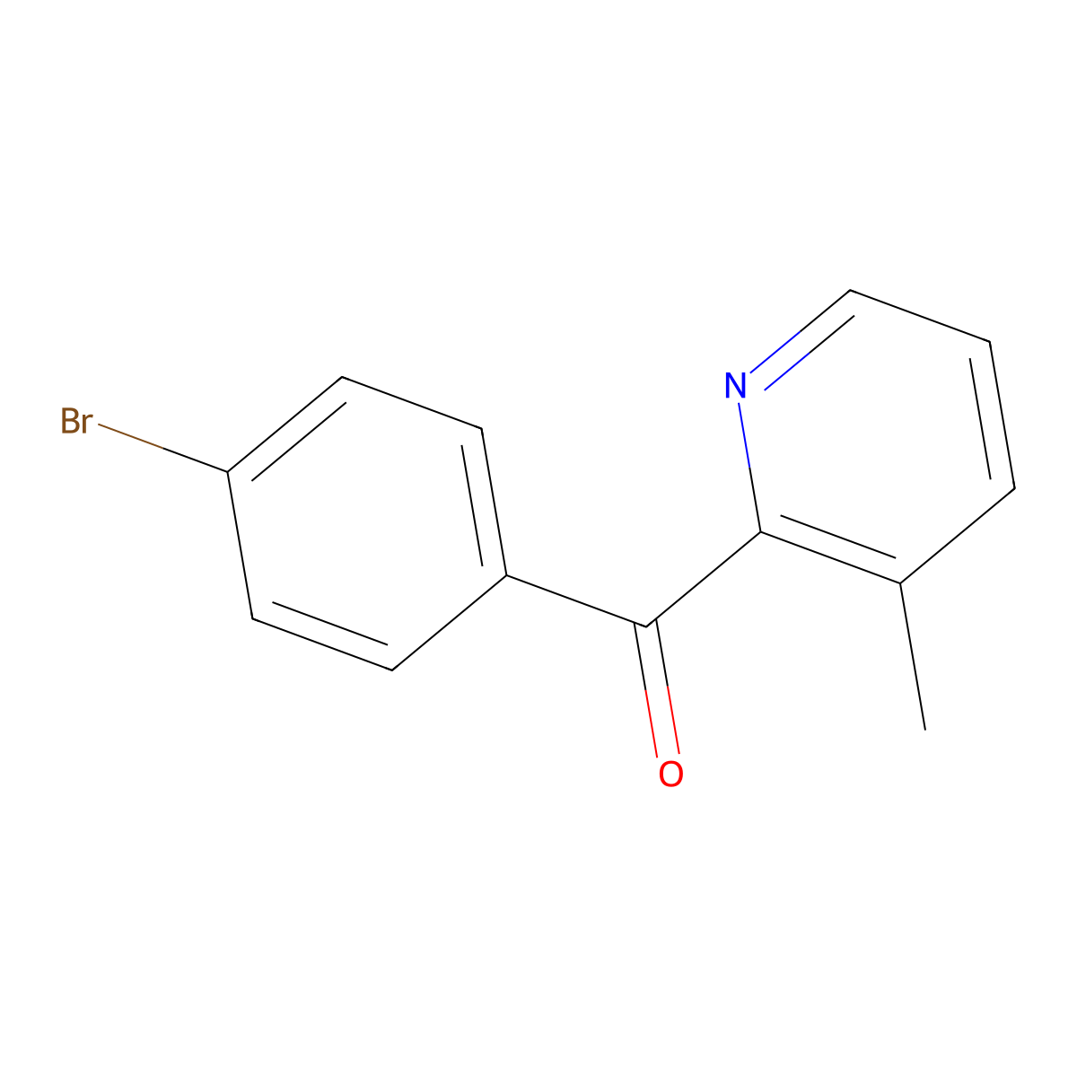 2-(4-Bromobenzoyl)-3-methylpyridine molecular structure, CAS 1187171-12-5