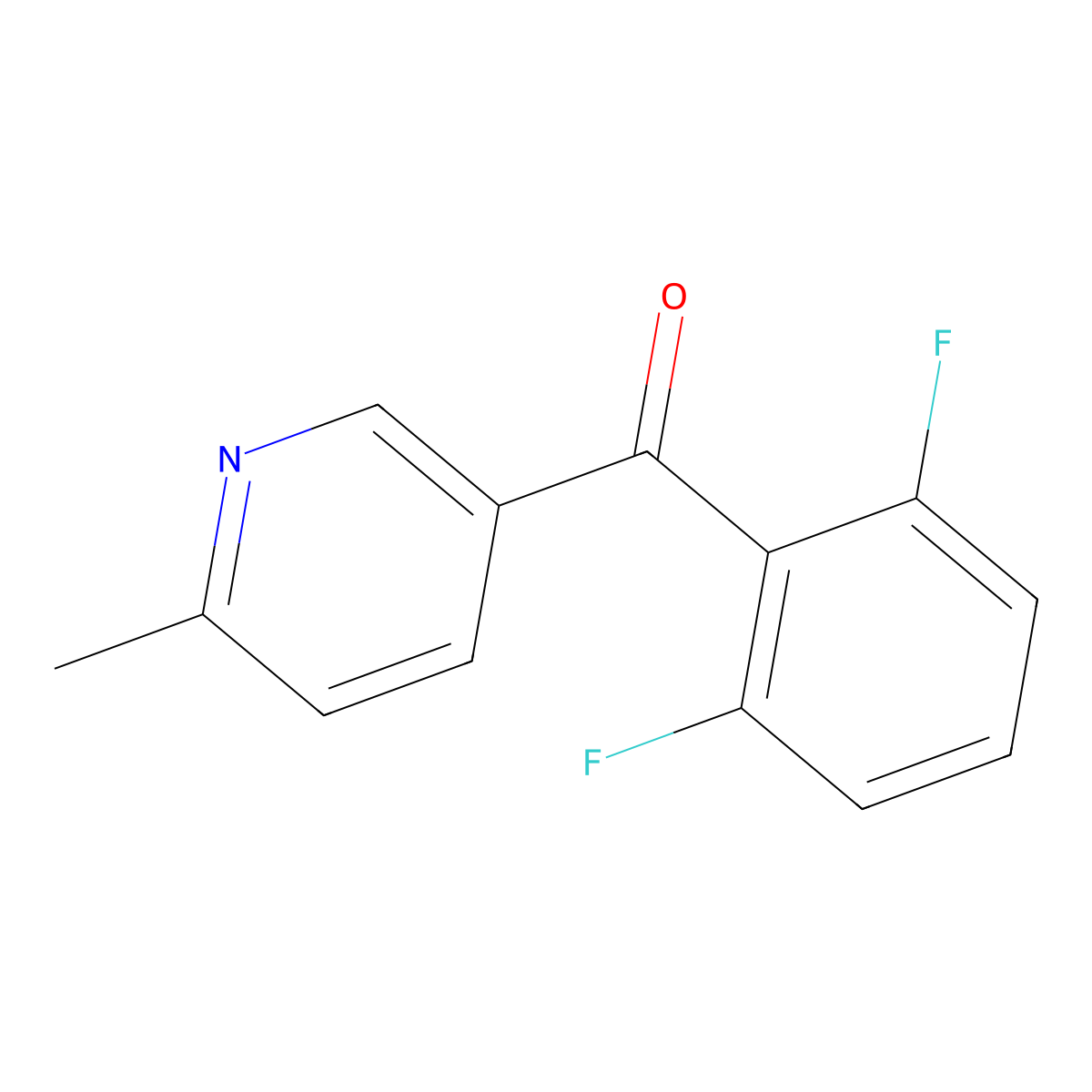 5-(2,6-Difluorobenzoyl)-2-methylpyridine molecular structure, CAS 1187171-14-7