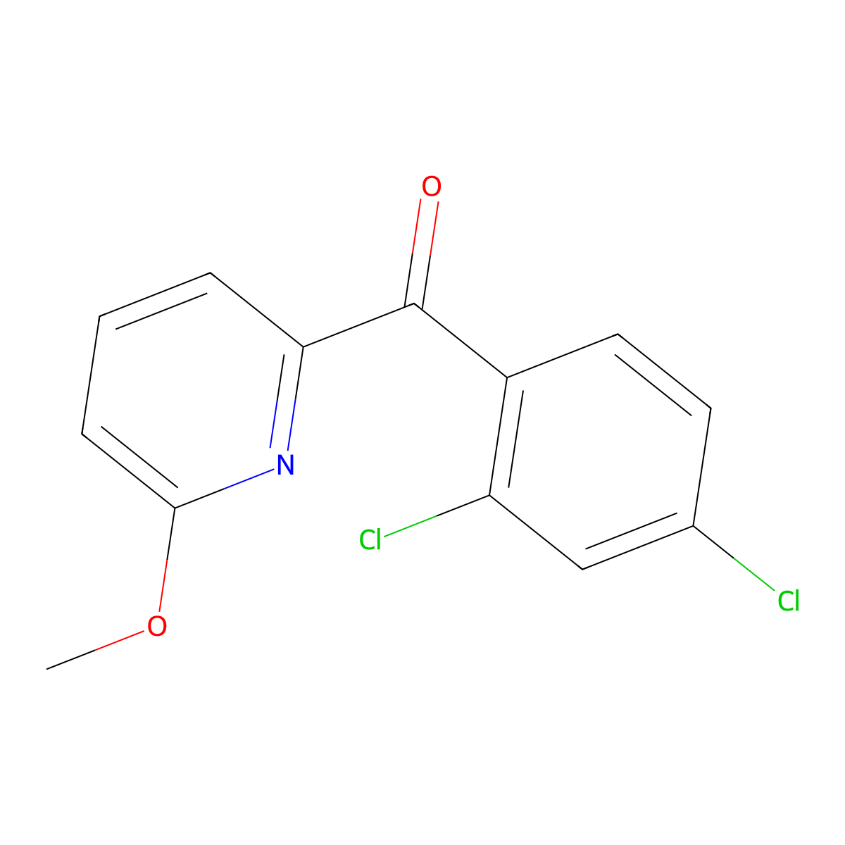 2-(2,4-Dichlorobenzoyl)-6-methoxypyridine molecular structure, CAS 1187171-15-8